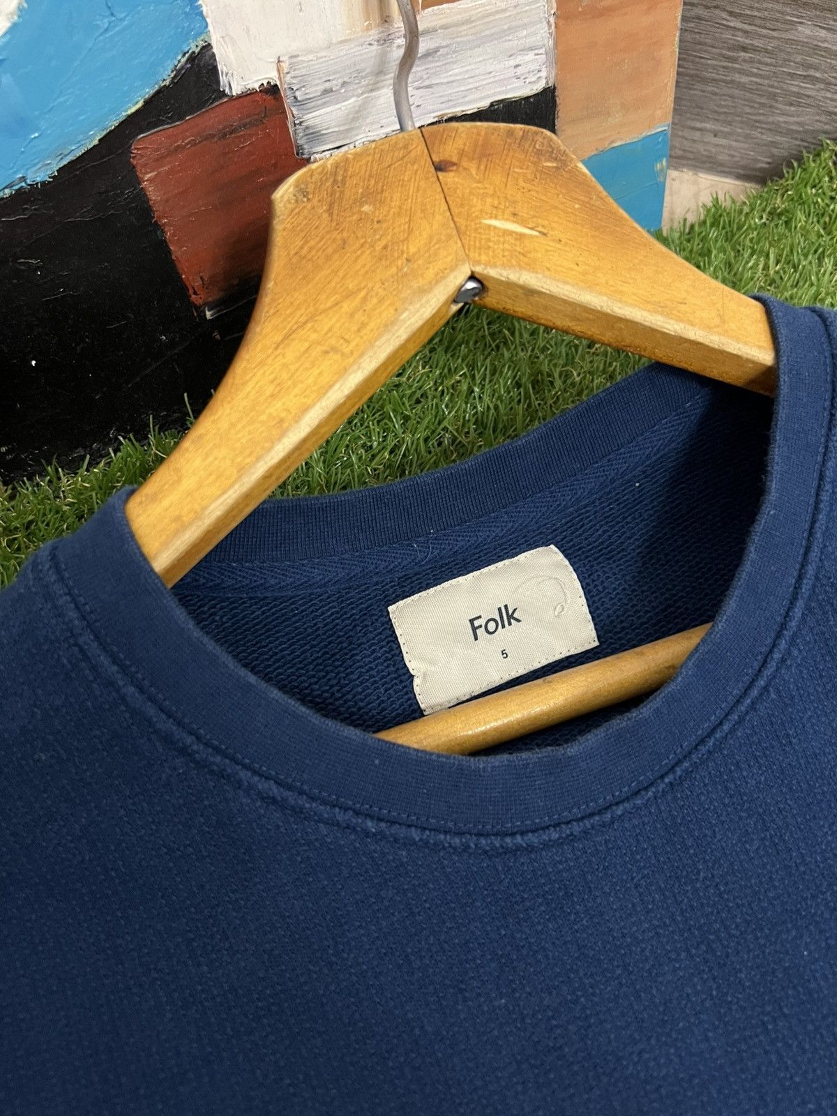 Other Vintage Folk Basic Sweatshirt Logo Blie Size XL Y2K Size US XL / EU 56 / 4 - 6 Thumbnail