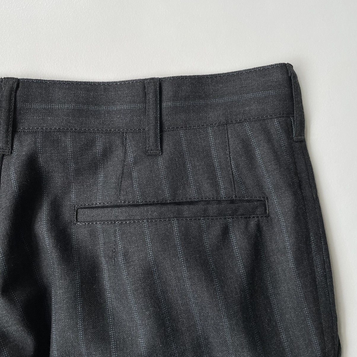Comme des Garcons A/W 09 Grey / Blue Pinstripe Wool Trousers Size US 31 - 14 Thumbnail