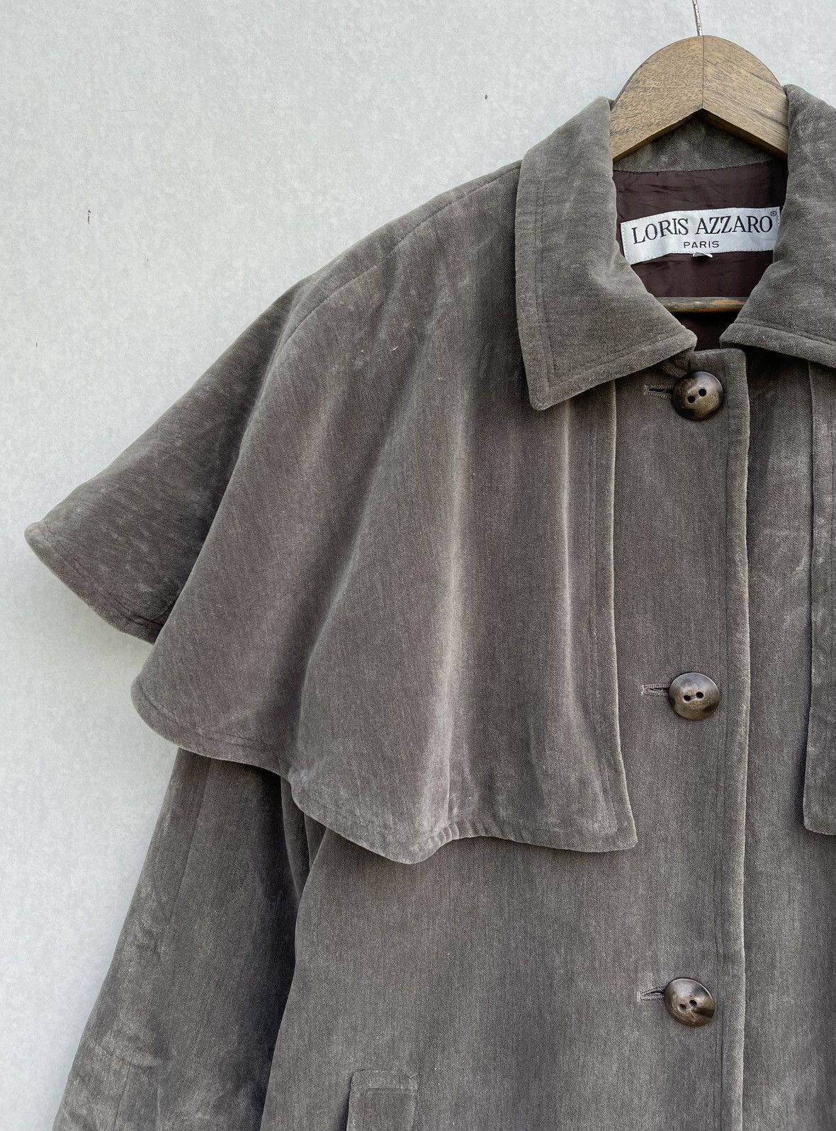 Beauty Beast × Japanese Brand 🔥Vintage Loris Azzaro Paris Overcoat Size L / US 10 / IT 46 - 5 Thumbnail