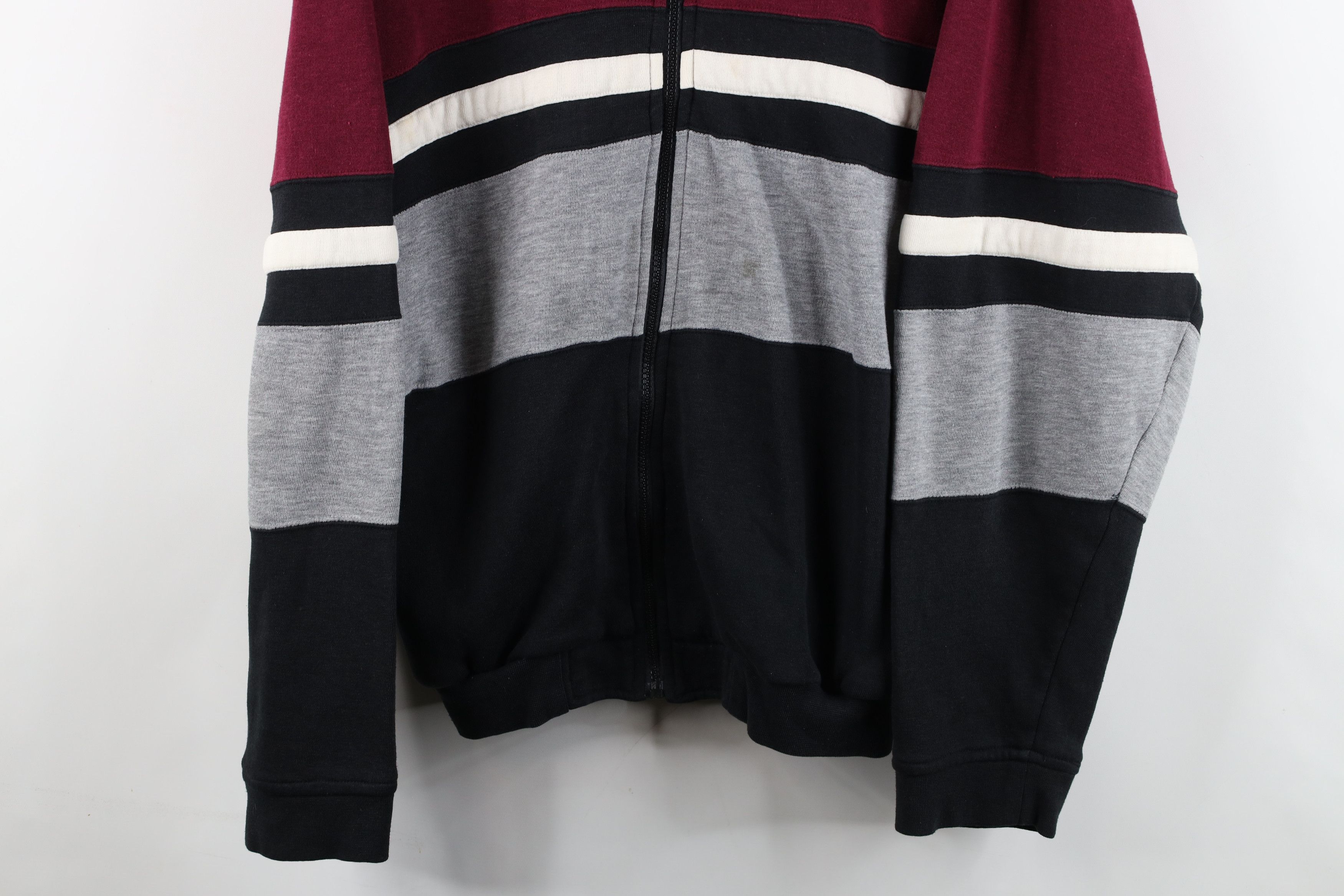 Vintage Vintage 90s Streetwear Striped Block Tennis Track Jacket Size US L / EU 52-54 / 3 - 3 Thumbnail