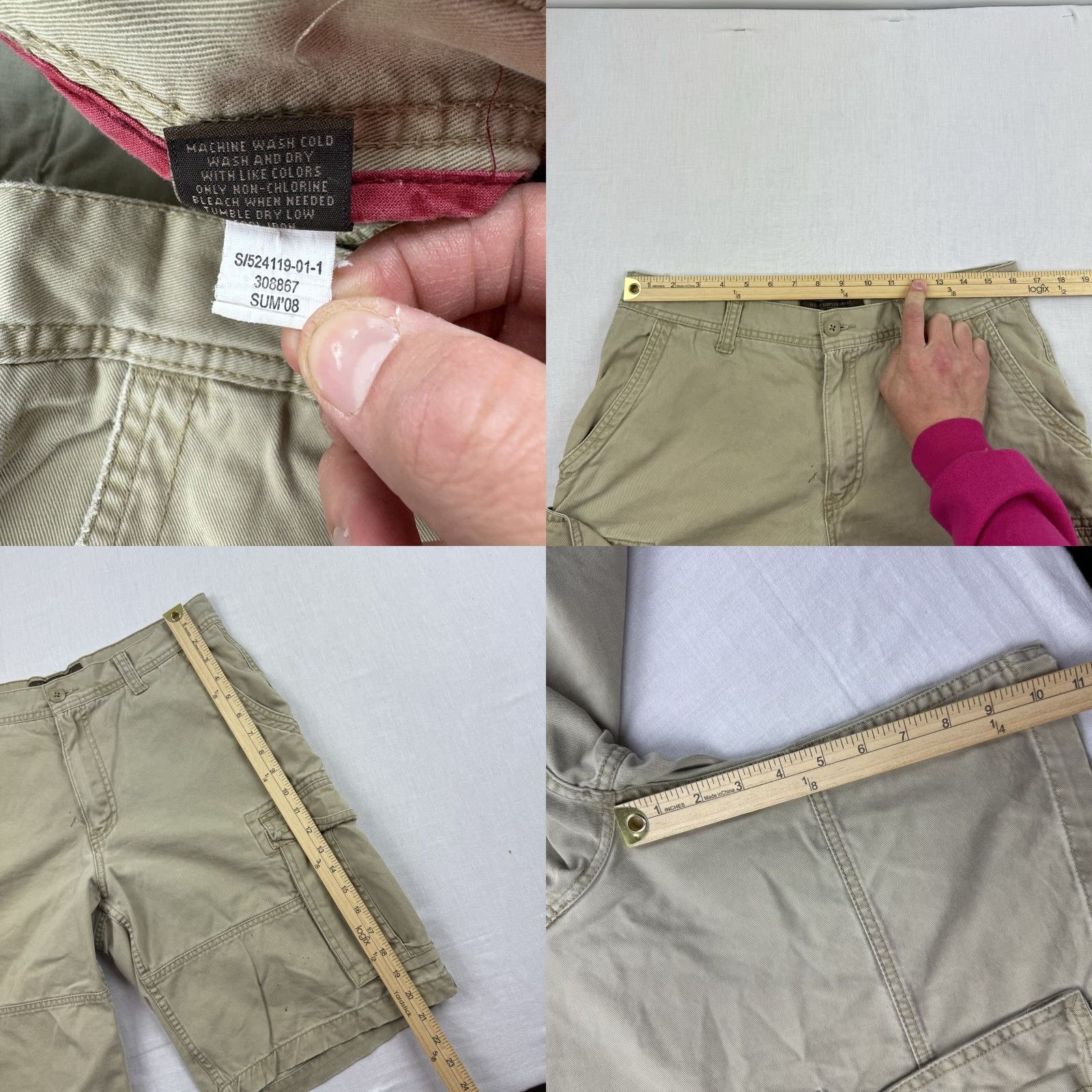 Old Navy VINTAGE Old Navy Cargo Shorts Men 33 Tan Brown Grunge Y2K Vintage Baggy 90s Skater Casual Mens Size US 33 - 8 Thumbnail