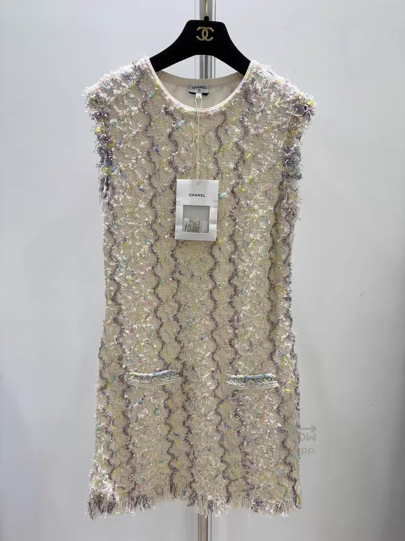 Chanel Chanel Illusion tassel knitted dress Size S / US 4 / IT 40 - 1 Thumbnail