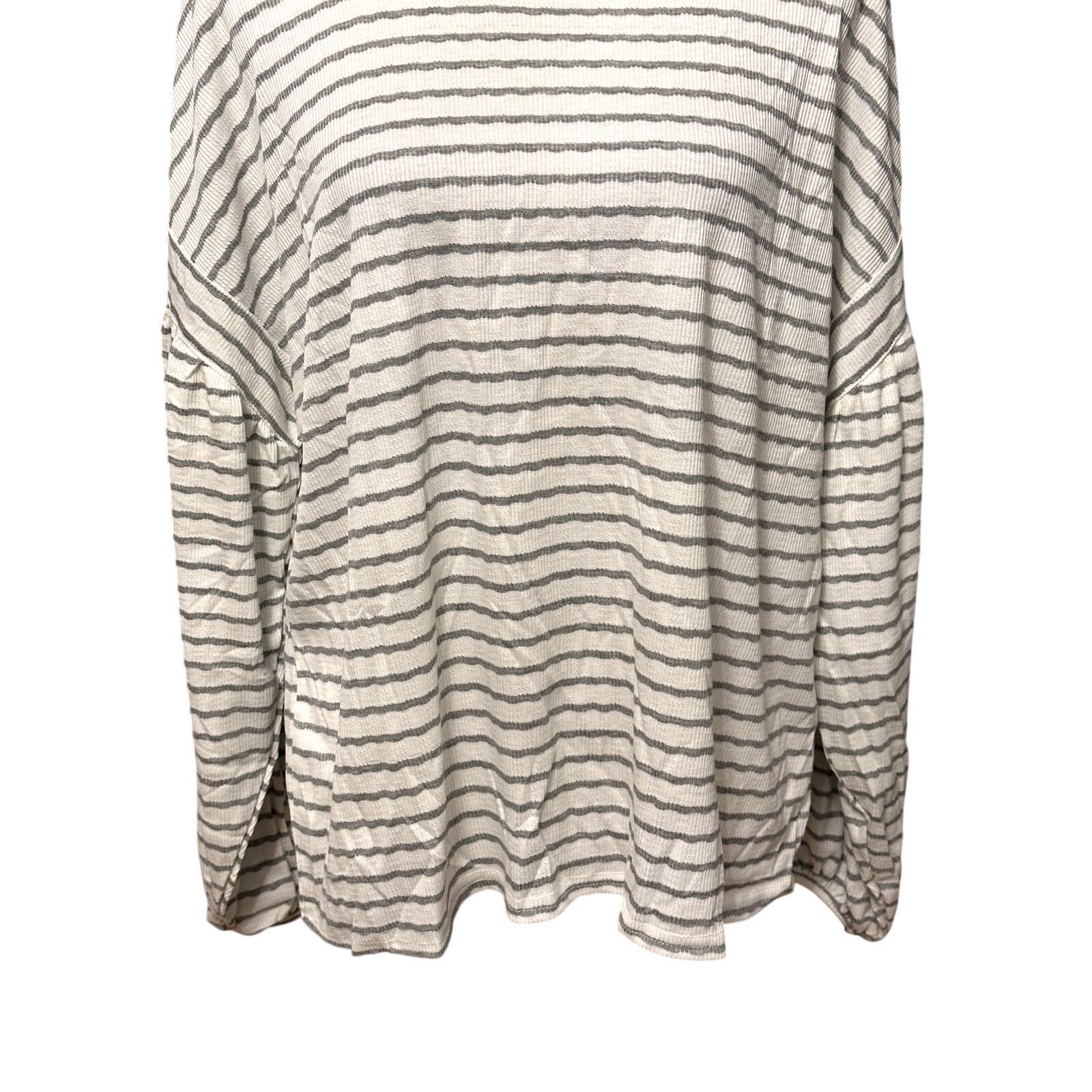 Other Weatherproof Vintage Top Striped Ribbed Gray/Cream M NWT Size M / US 6-8 / IT 42-44 - 3 Thumbnail