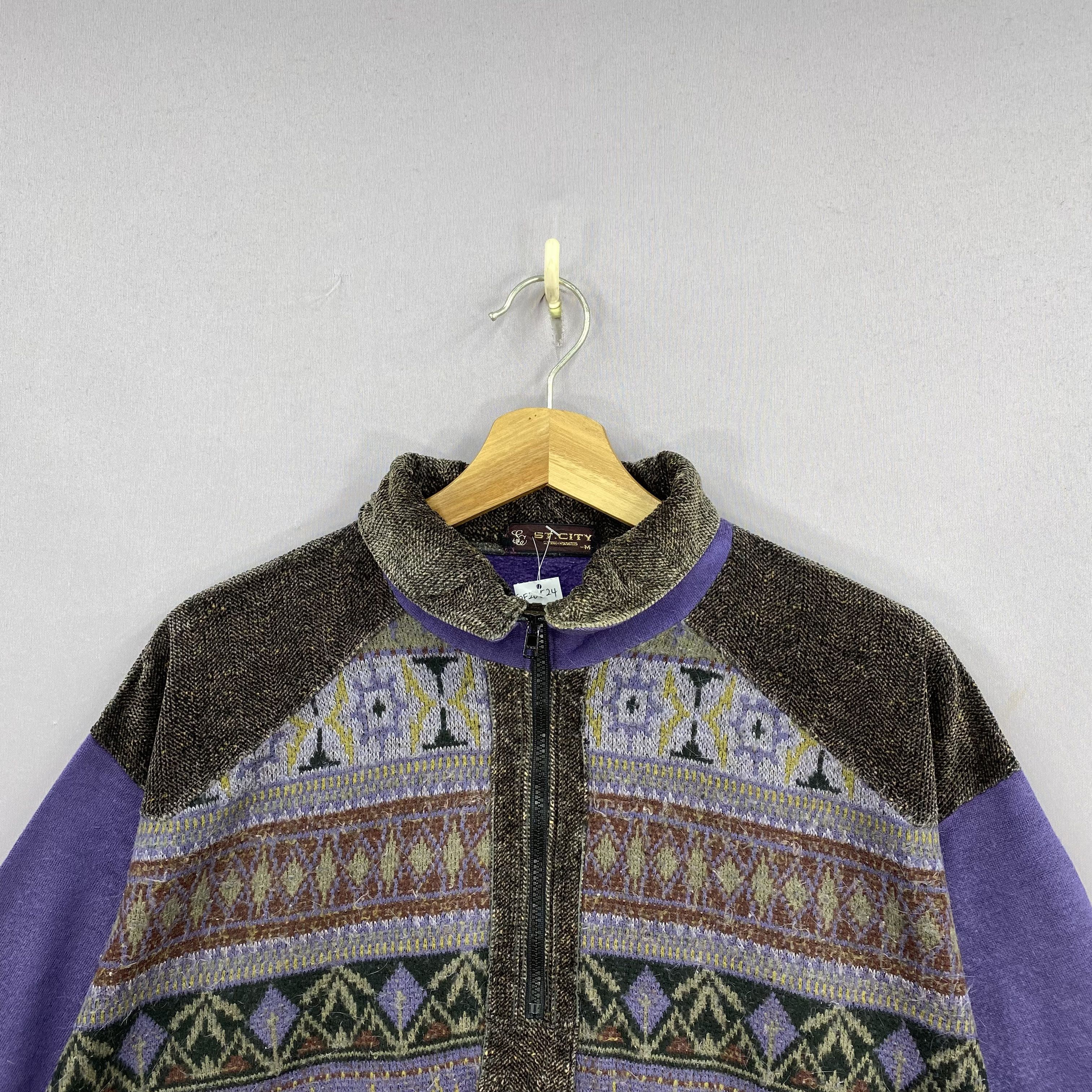 Vintage Vintage 90s Japanese Brand Sweater Aztec Geometric Jumper Size US M / EU 48-50 / 2 - 3 Thumbnail