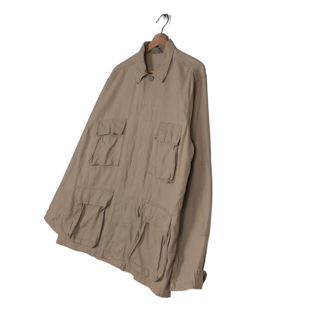 Japanese Brand 🔥Vintage HBT Inspector Cargo Jacket Multi Pocket Army Size US M / EU 48-50 / 2 - 2 Thumbnail