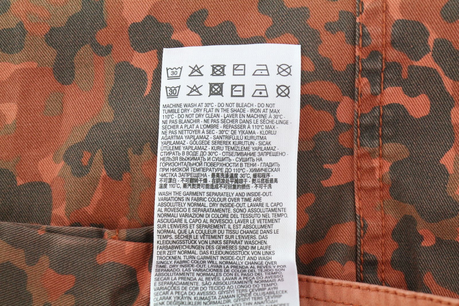 Diesel P-ATLAN-PAT W31 Orange Camouflage Multi-Pocket 85385 Size US 31 - 10 Thumbnail