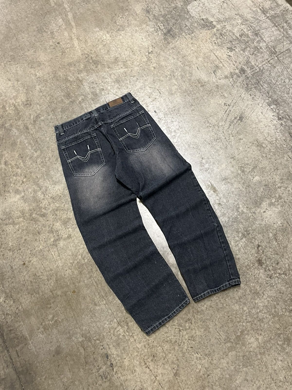 Southpole × Vintage Y2k baggy fit wide leg faded black denim skater hype rare Size US 34 / EU 50 - 2 Thumbnail