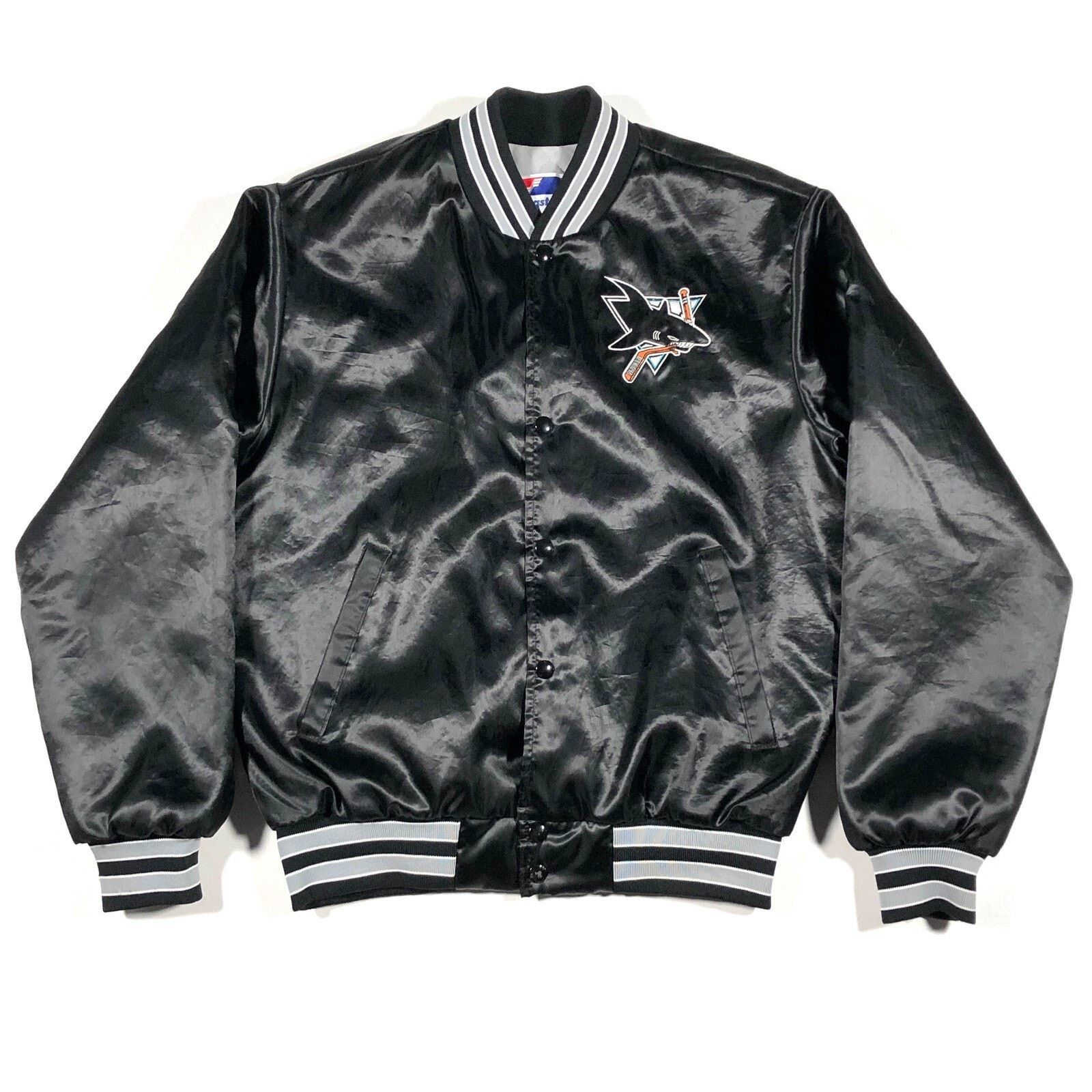 NHL × Swingster × Vintage Vintage NHL San Jose Sharks Swingster Black Satin Jacket Size US M / EU 48-50 / 2 - 1 Thumbnail