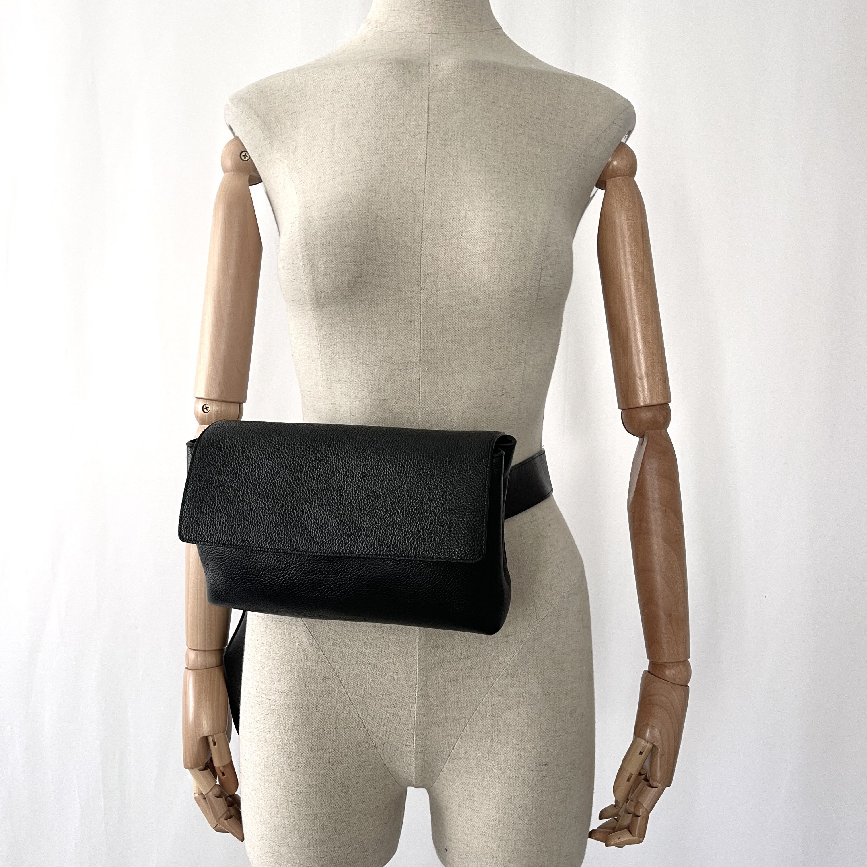 Ann Demeulemeester ANN DEMEULEMEESTER Arta Black Leather Waist Bag Size ONE SIZE - 5 Thumbnail