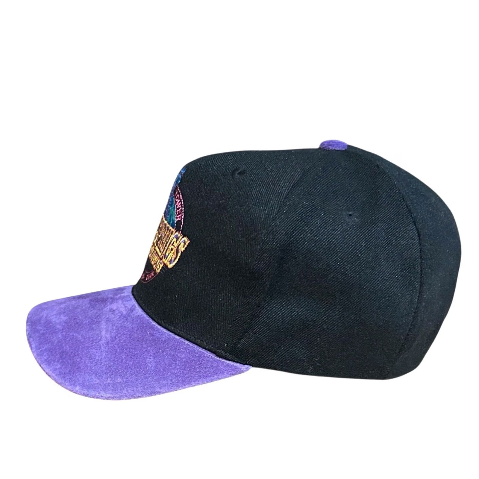 Vintage VINTAGE National Hat Men One Size Black Purple Y2K Retro 90s Trucker Adjustable Breathable Canvas Cotton Suede Halloween? Size US M / EU 48-50 / 2 - 6 Thumbnail