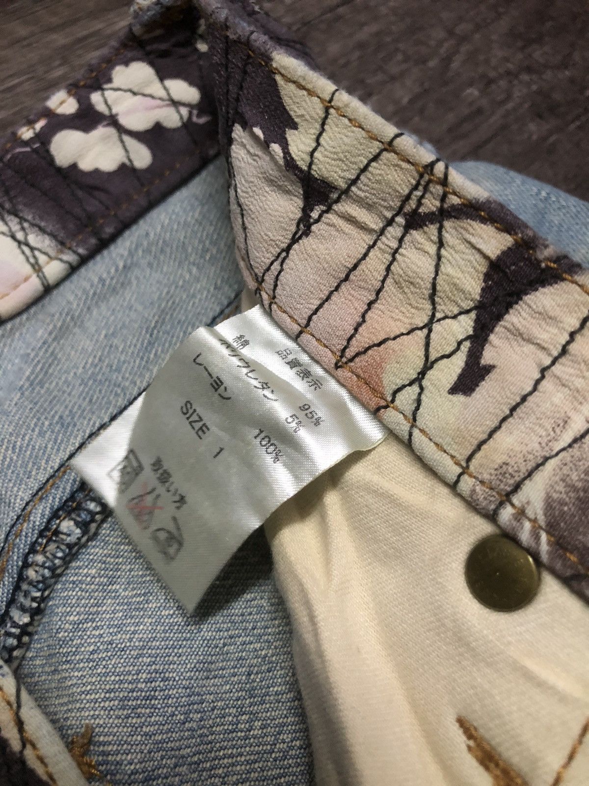 Le Grande Bleu (L.G.B.) RARE JAPANESE BRAND GLAMDY JEANS Size US 28 / EU 44 - 20 Thumbnail