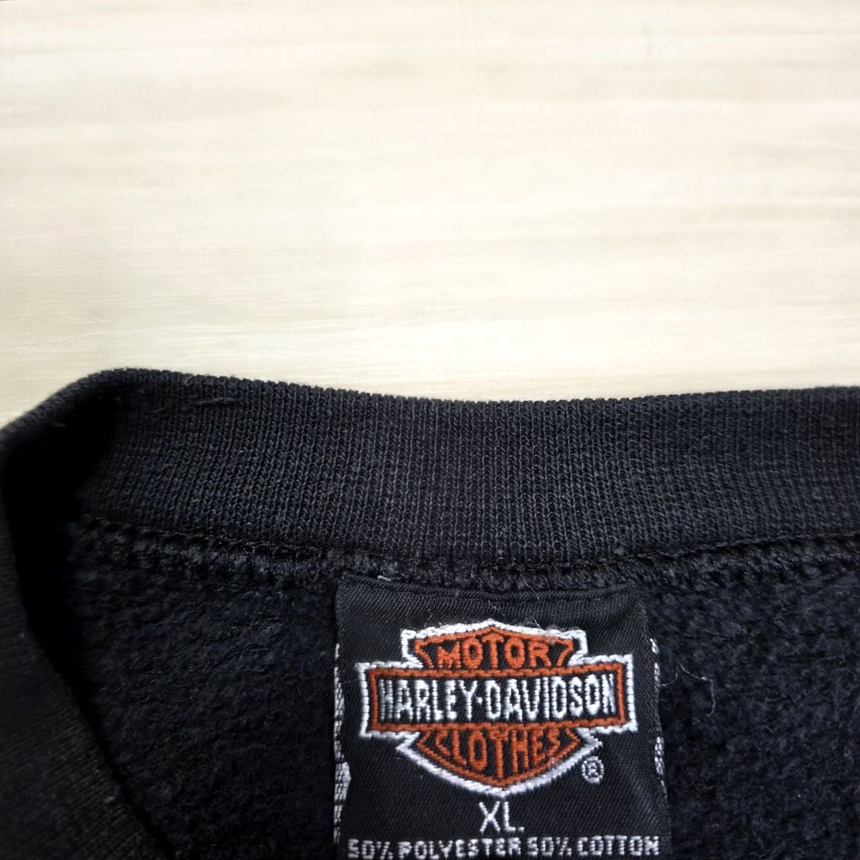Harley Davidson VINTAGE Harley-Davidson Owners Group South Central Wisconsin Eagle XL Crew Neck Shirt Mens Black Cotton 1990s Double-Sided Regular Fit Size US XL / EU 56 / 4 - 7 Thumbnail