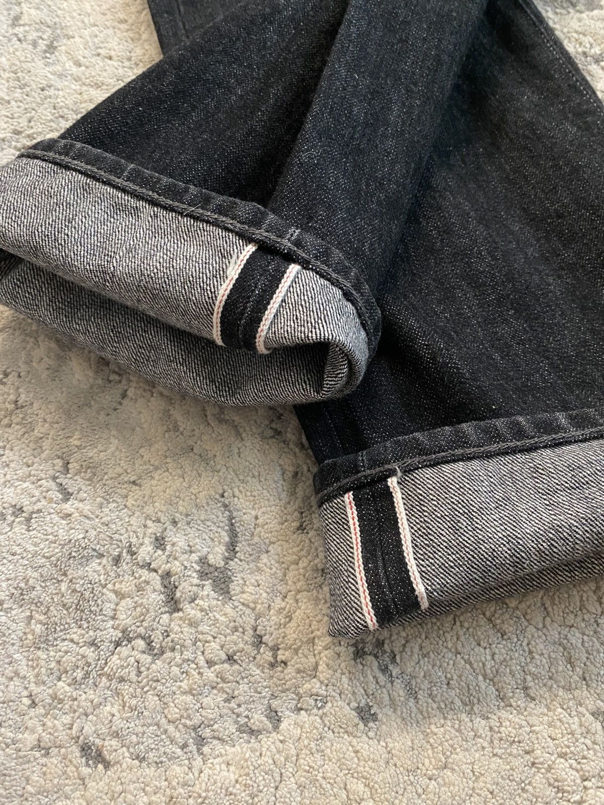 Neighborhood No.3204 Selvedge Raw Black Denim Size US 35 - 6 Thumbnail