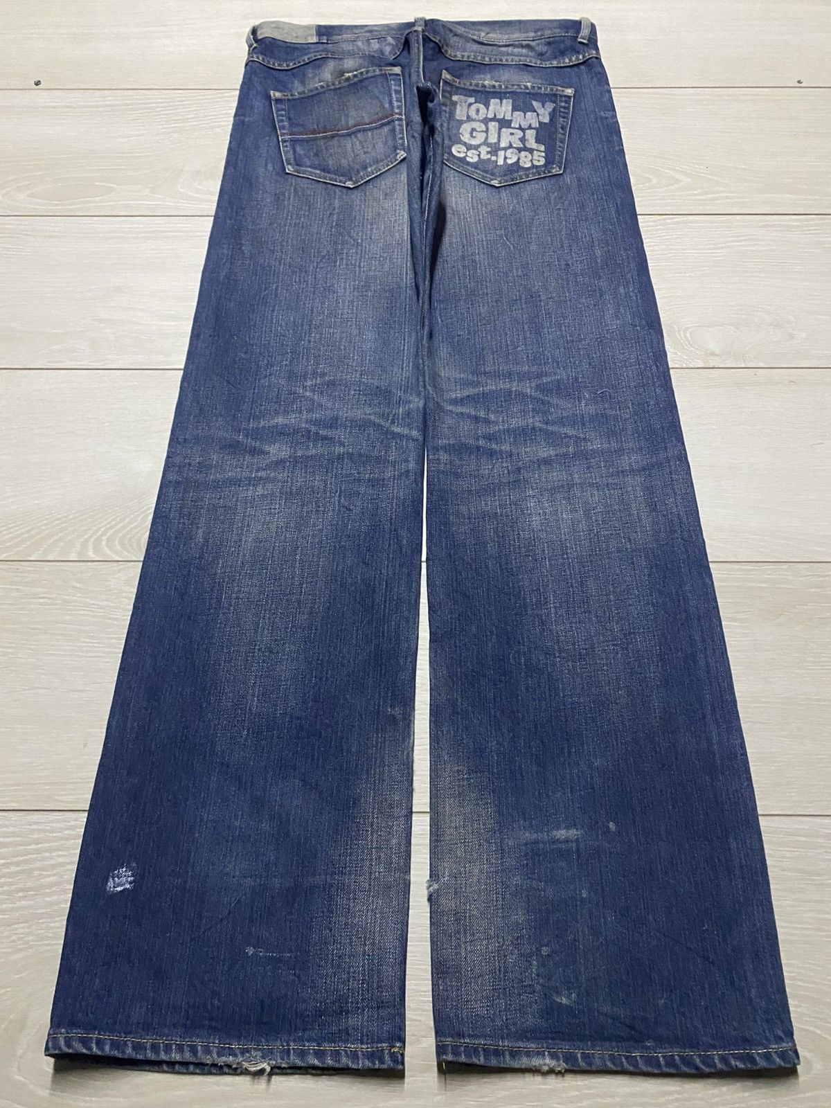 Martine Rose × Tommy Jeans Vintage Tommy Hilfiger Girl Grunge Print Logo Baggy Jeans Size US 31 - 2 Thumbnail