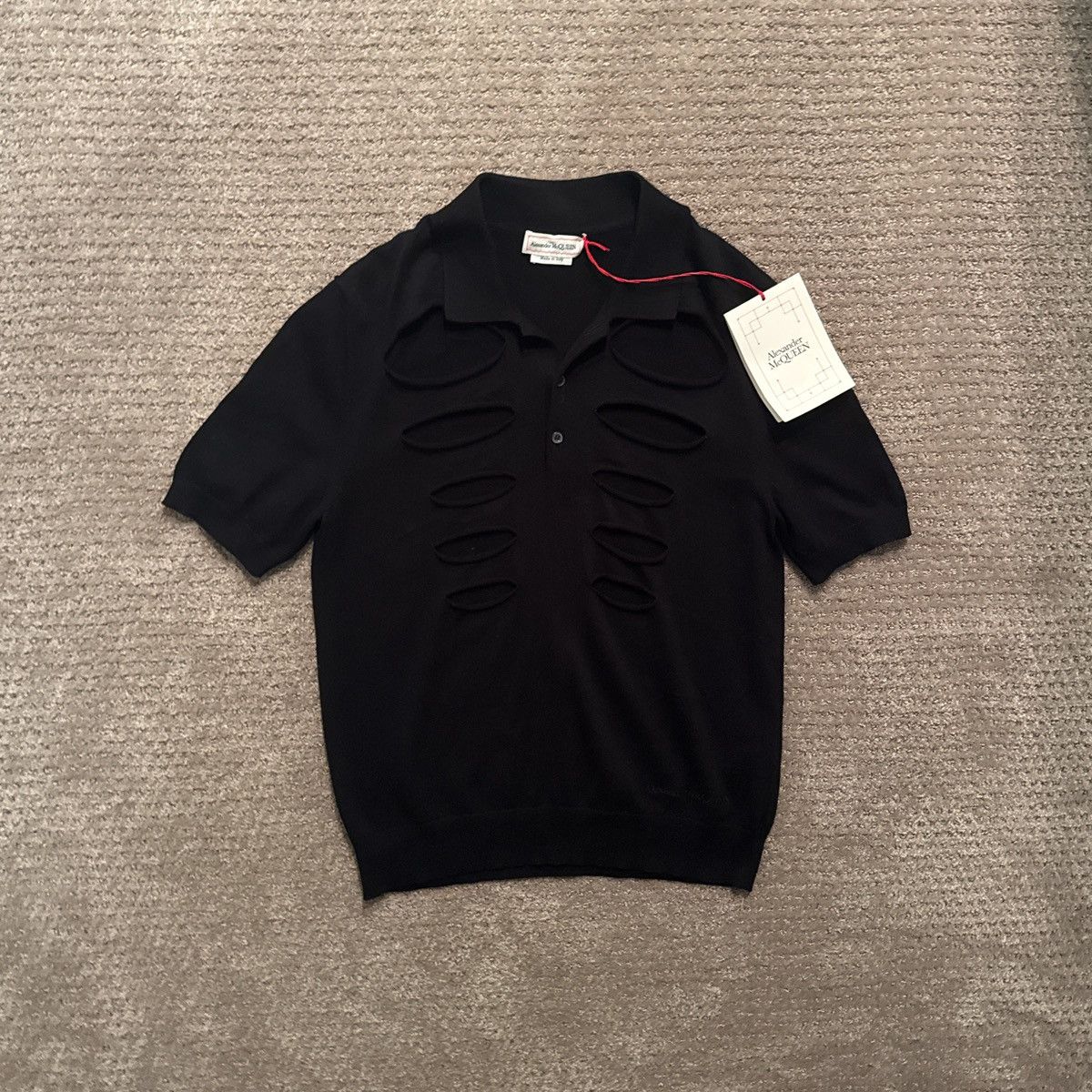 Alexander McQueen Alexander Mcqueen ripped polo Size US XL / EU 56 / 4 - 1 Thumbnail