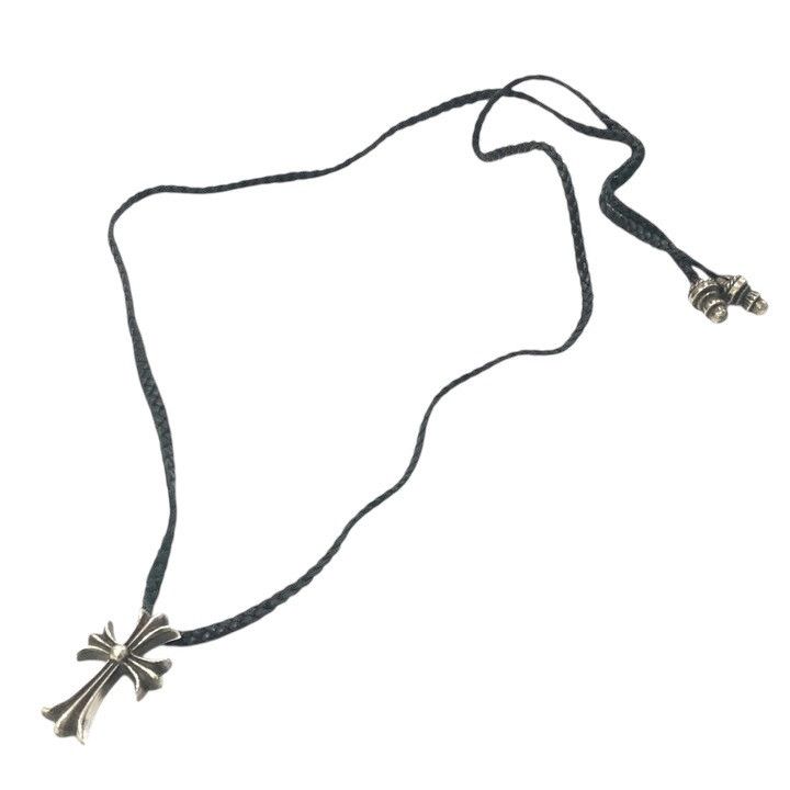 Chrome Hearts 🔥 CHROME HEARTS CROSS BOLO TIP LEATHER BRAID NECKLACE SET Size ONE SIZE - 4 Thumbnail
