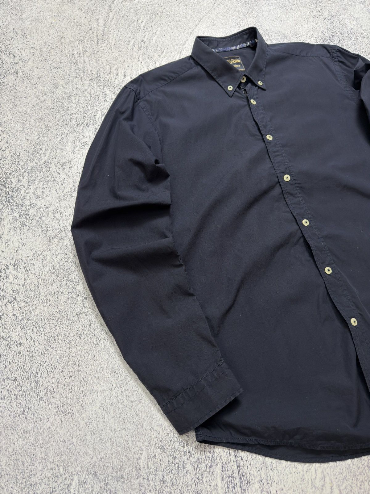 Jean Paul Gaultier Jean Paul Gaultier Monsieur Vintage Navy Button-Up Shirt Size US L / EU 52-54 / 3 - 2 Thumbnail