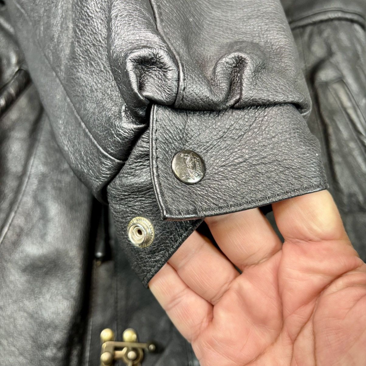 Other CIDPAO Men’s Genuine Leather Jacket L Coat black Zip Snap Size US L / EU 52-54 / 3 - 18 Thumbnail