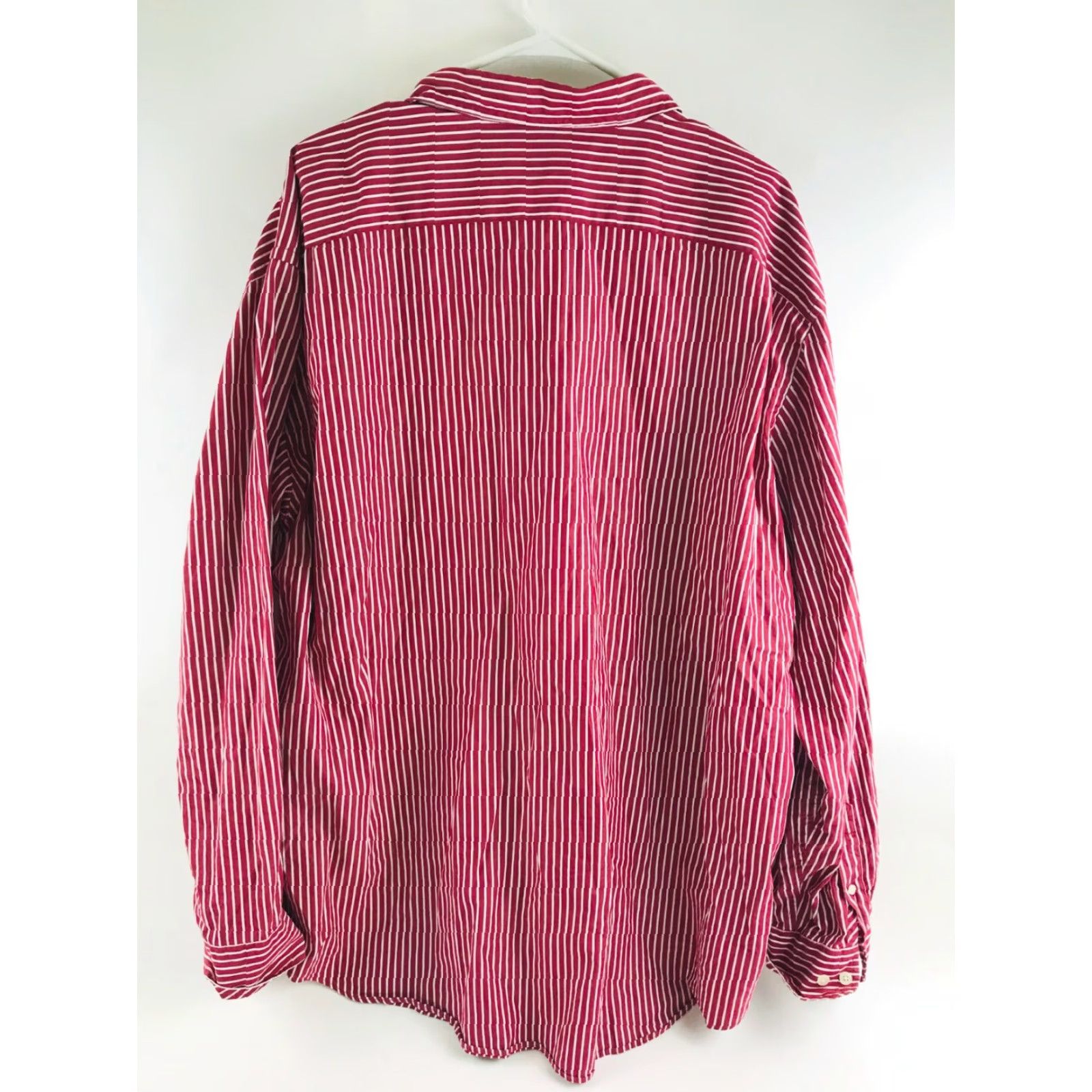Nautica Nautica Shirt Men's XXL Red Button Up Long Sleeve Stripe Side Pocket Button-Down Collared Shirt Size US XXL / EU 58 / 5 - 2 Thumbnail