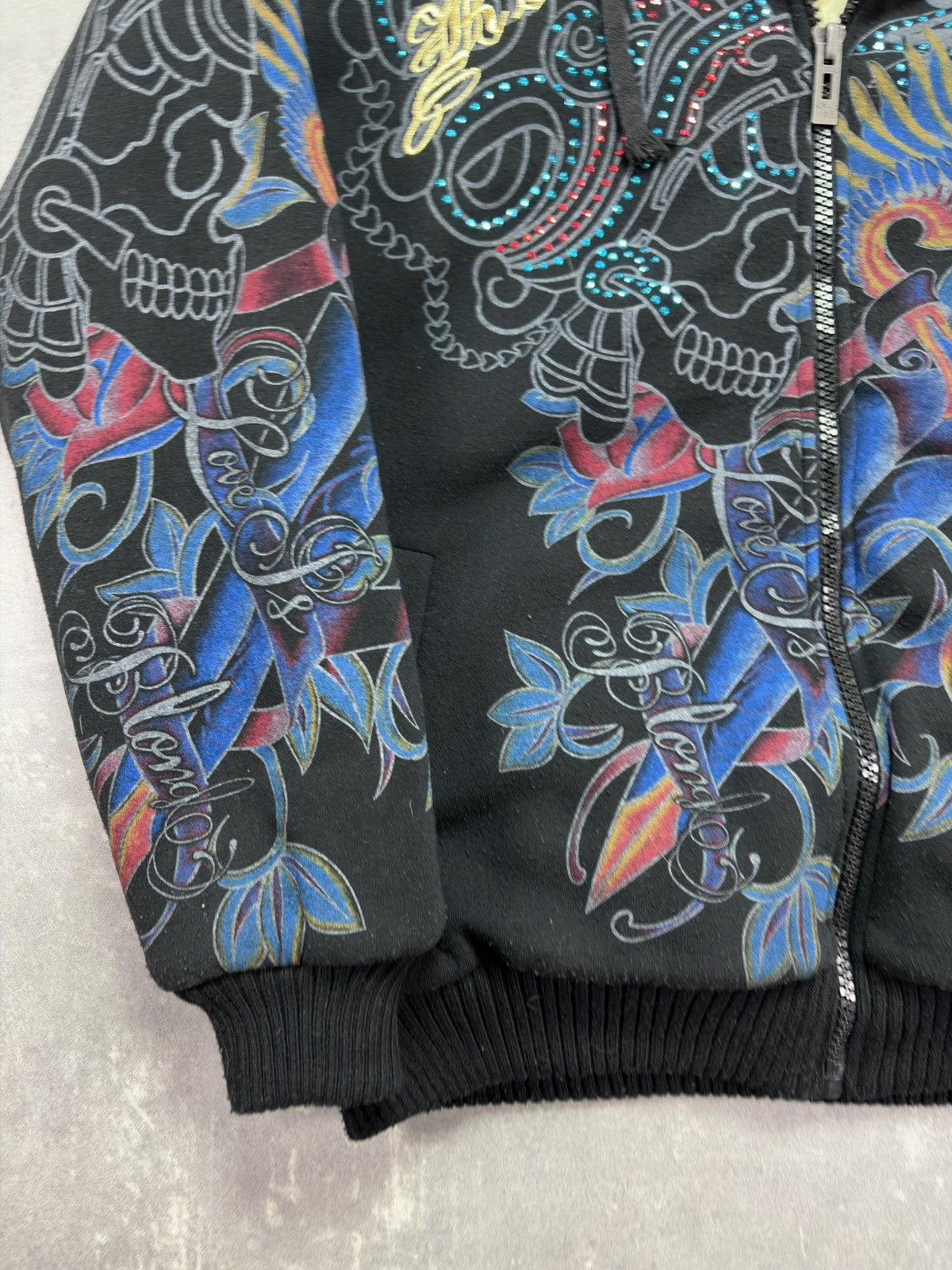 Ed Hardy Really Point Faux Fur Sherpa AOP Printed Zip Hoodie XXL Size US XXL / EU 58 / 5 - 4 Thumbnail