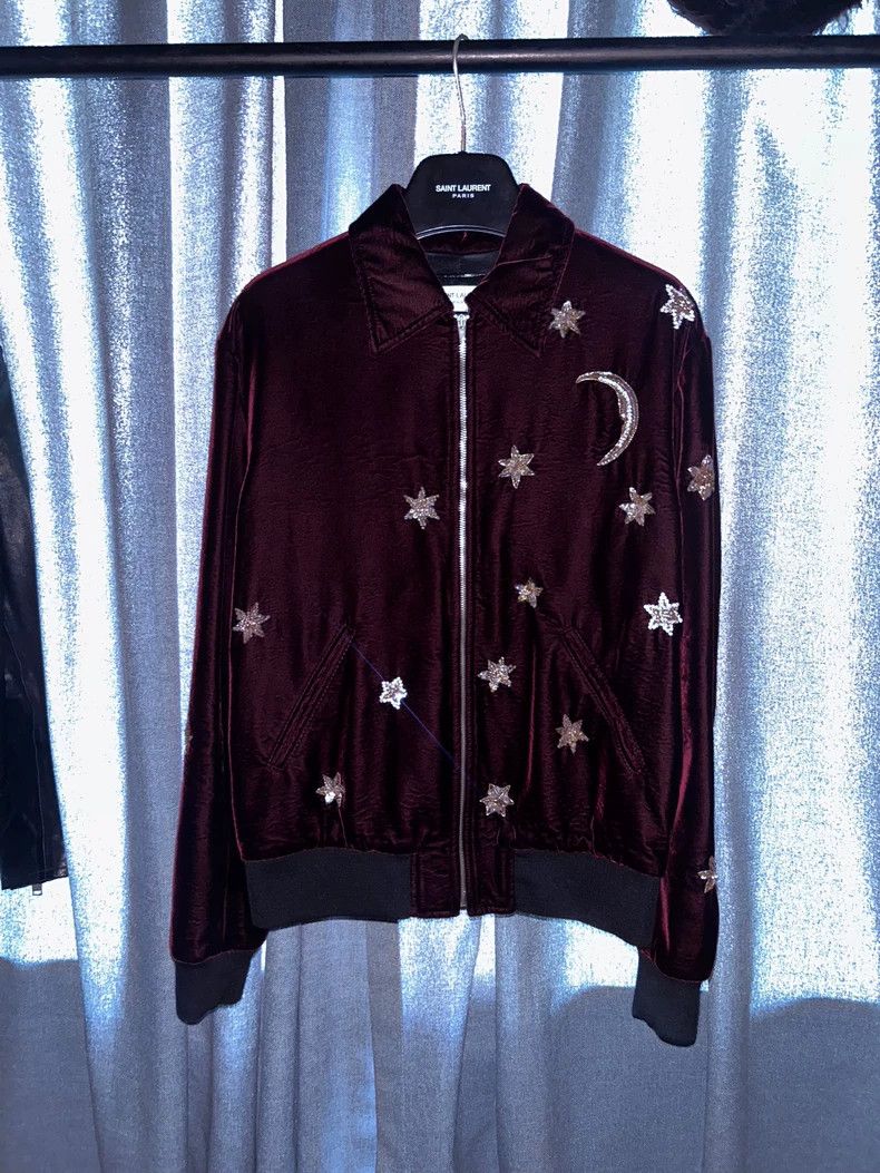 Hedi Slimane Saint Laurent 2016FW Velvet Star Moon Jacket Size US M / EU 48-50 / 2 - 1 Thumbnail