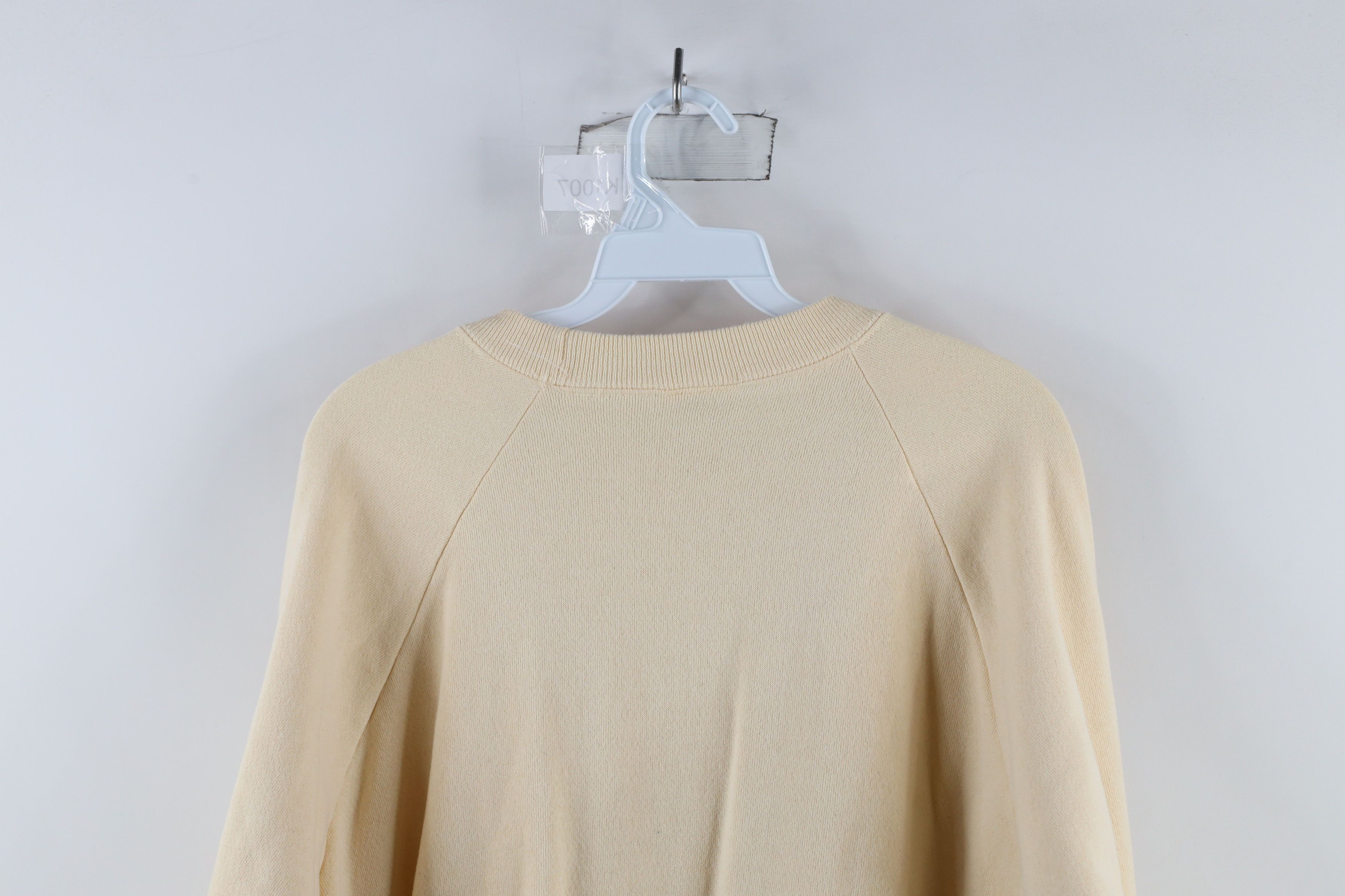 Vintage Vintage 90s Streetwear Blank Crewneck Sweatshirt Beige USA Size L / US 10 / IT 46 - 8 Thumbnail