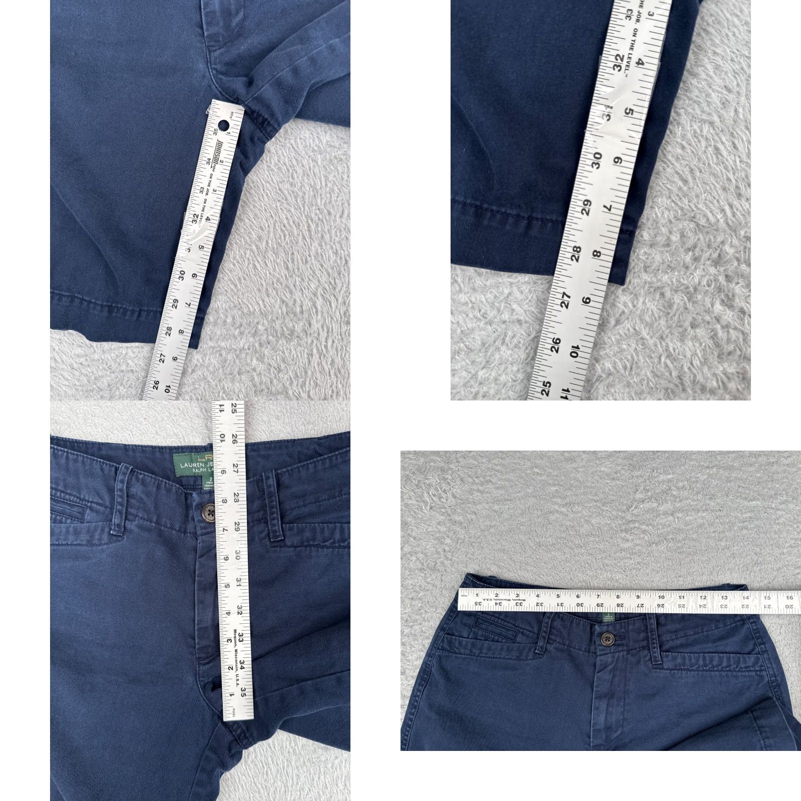 Ralph Lauren Lauren Ralph Lauren Shorts Women 2 Blue 100% Cotton Twill Chino 5-Pocket Regular Fit Mid Rise 28x9 Casual, Travel, Workwear Womens Blue 2 Size 26" / US 2 / IT 38 - 8 Thumbnail