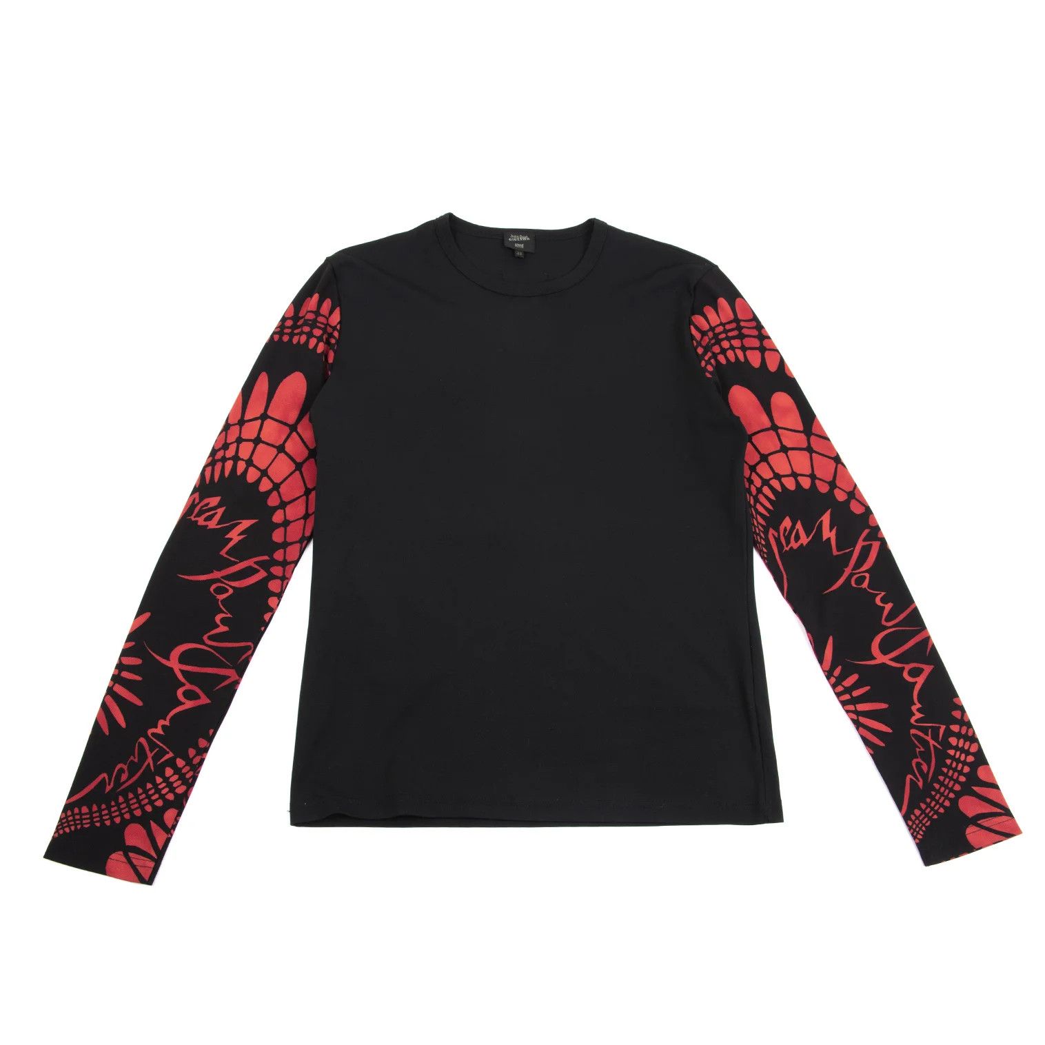 Jean Paul Gaultier Spider Web Logo Print Long Sleeve Shirt in Black Red Size US M / EU 48-50 / 2 - 1 Thumbnail