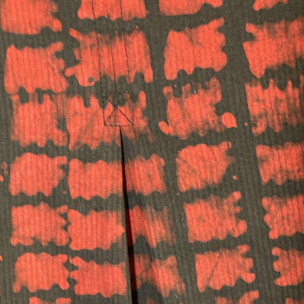 Vintage MIM Made in Marrakesh Cotton Tunic Blouse Red & Black Oversi Size ONE SIZE - 11 Thumbnail
