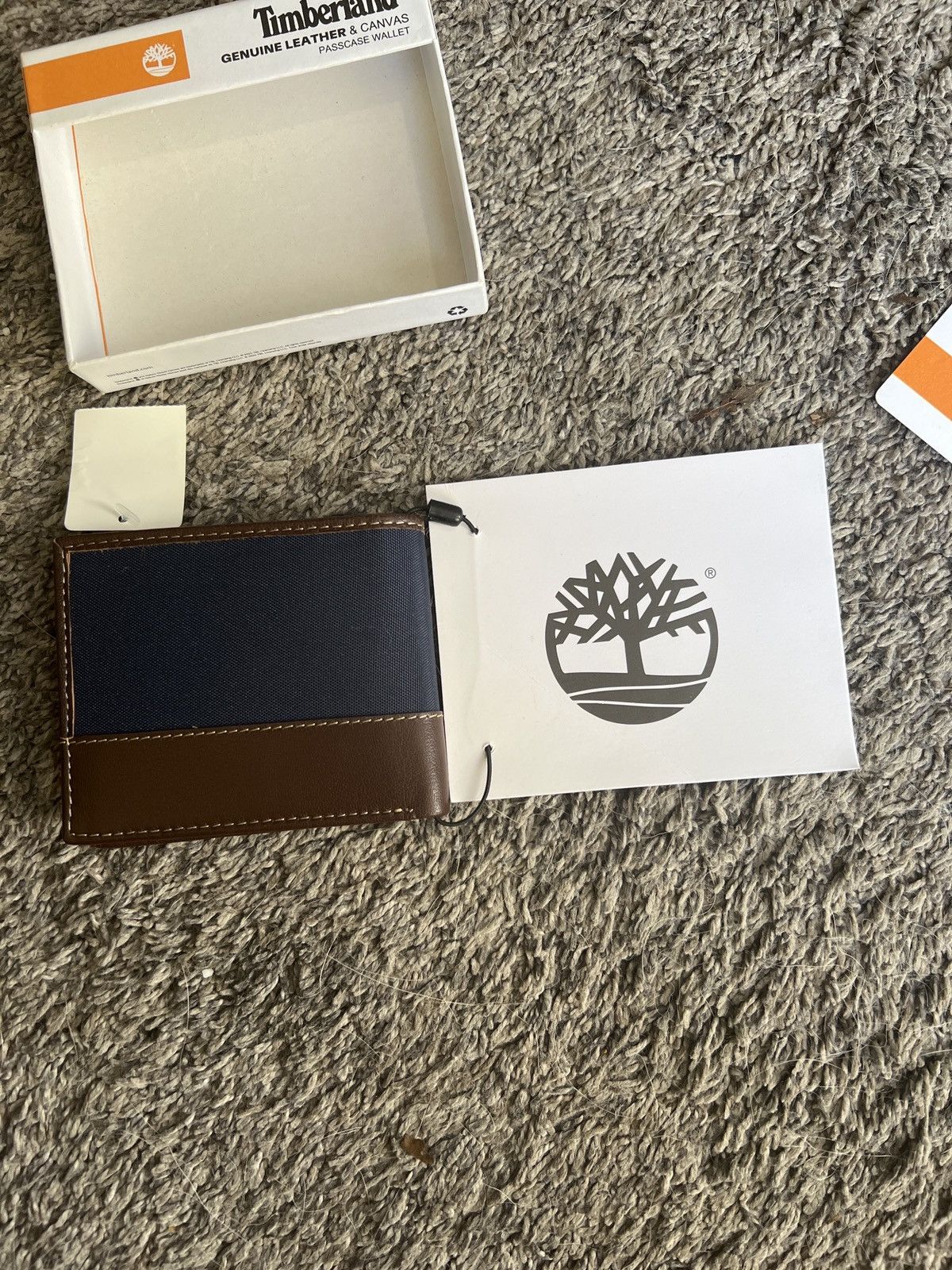 Timberland Timberland Genuine Leather & Canvas Passcase Wallet Size ONE SIZE - 7 Thumbnail