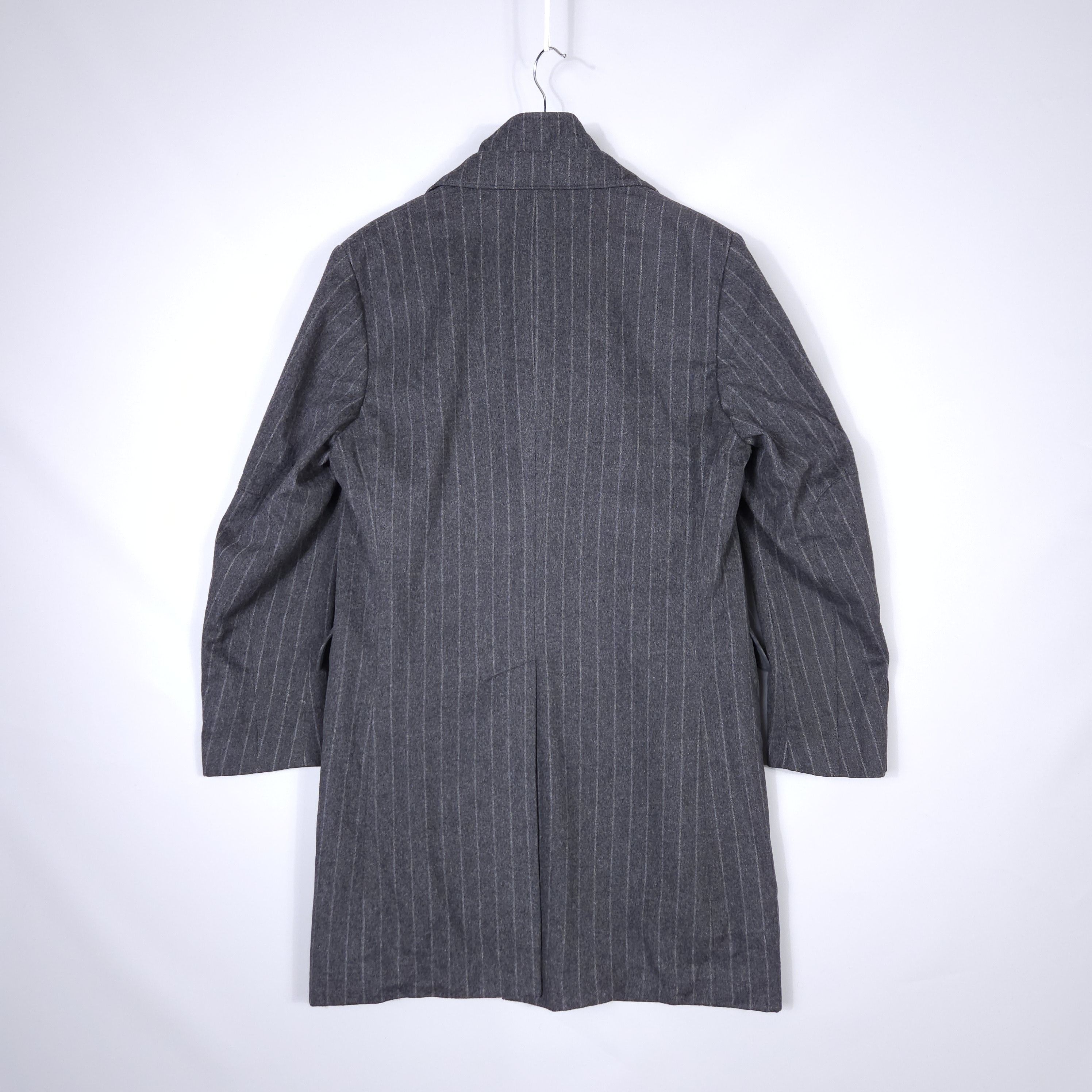 Corneliani Corneliani ID Wool Zip Coat Removable Vest Pinstripe Size US M / EU 48-50 / 2 - 3 Thumbnail