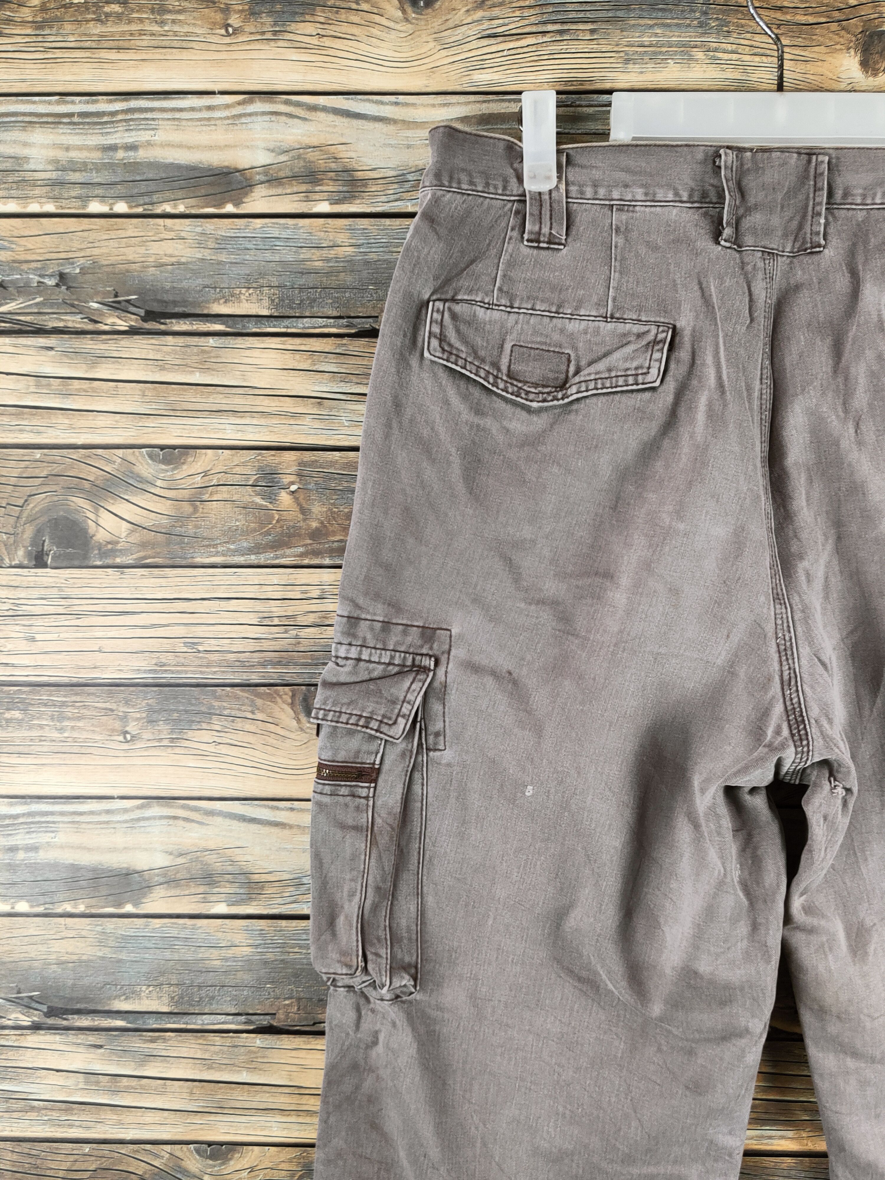 Japanese Brand DL Gran Cisco Light Brown Multipocket Cargo Pants #46-360 Size US 34 / EU 50 - 8 Thumbnail