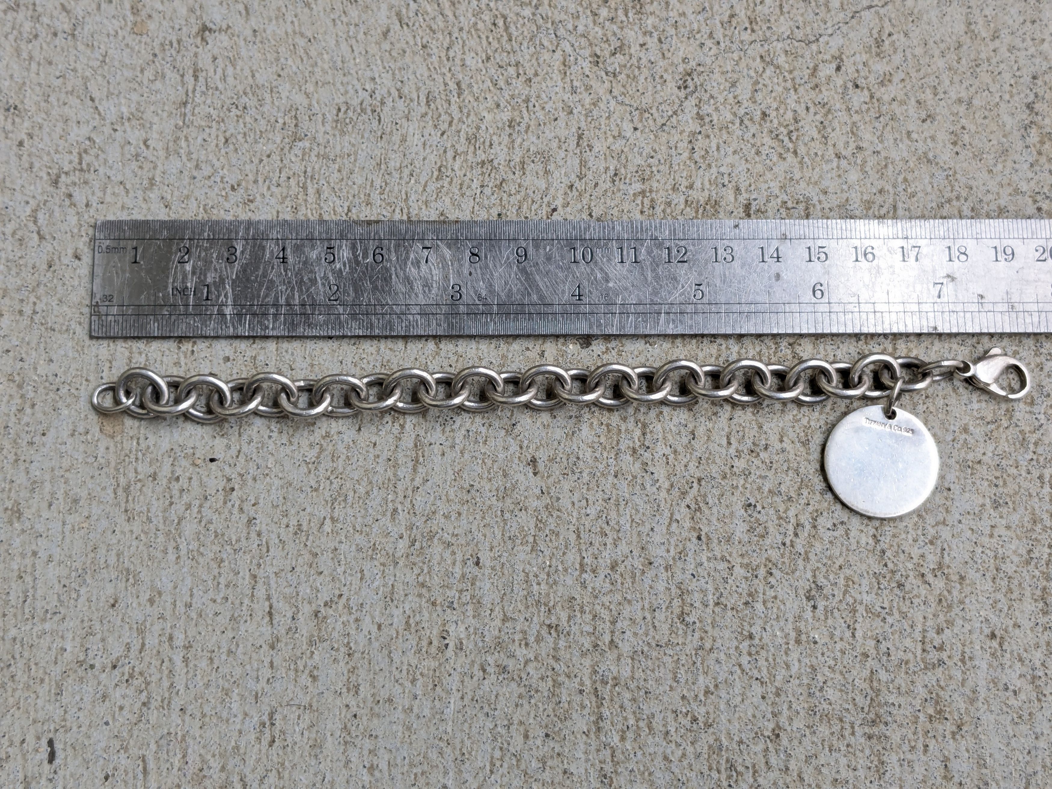 Tiffany & Co. Tiffany & Co Sterling Silver ID Bracelet Charm Rolo Round Size ONE SIZE - 13 Thumbnail