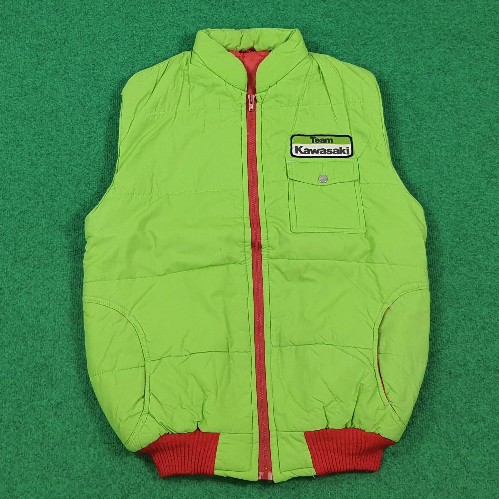 Japanese Brand Vintage KAWASAKI Team Japan Motors Sports Vests C308N27 Size US M / EU 48-50 / 2 - 1 Thumbnail