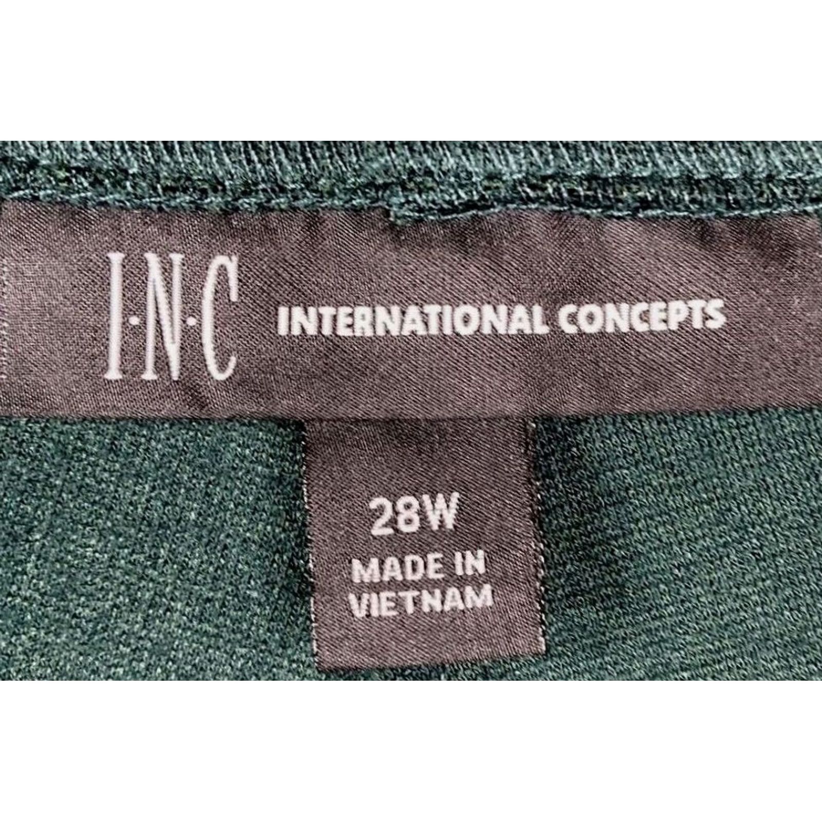 Vintage VINTAGE INC Concepts Legging Womens 28W Green Ponte Knit Pull-On Skinny Leg Pants NWT Size 28" / US 6 / IT 42 - 3 Thumbnail