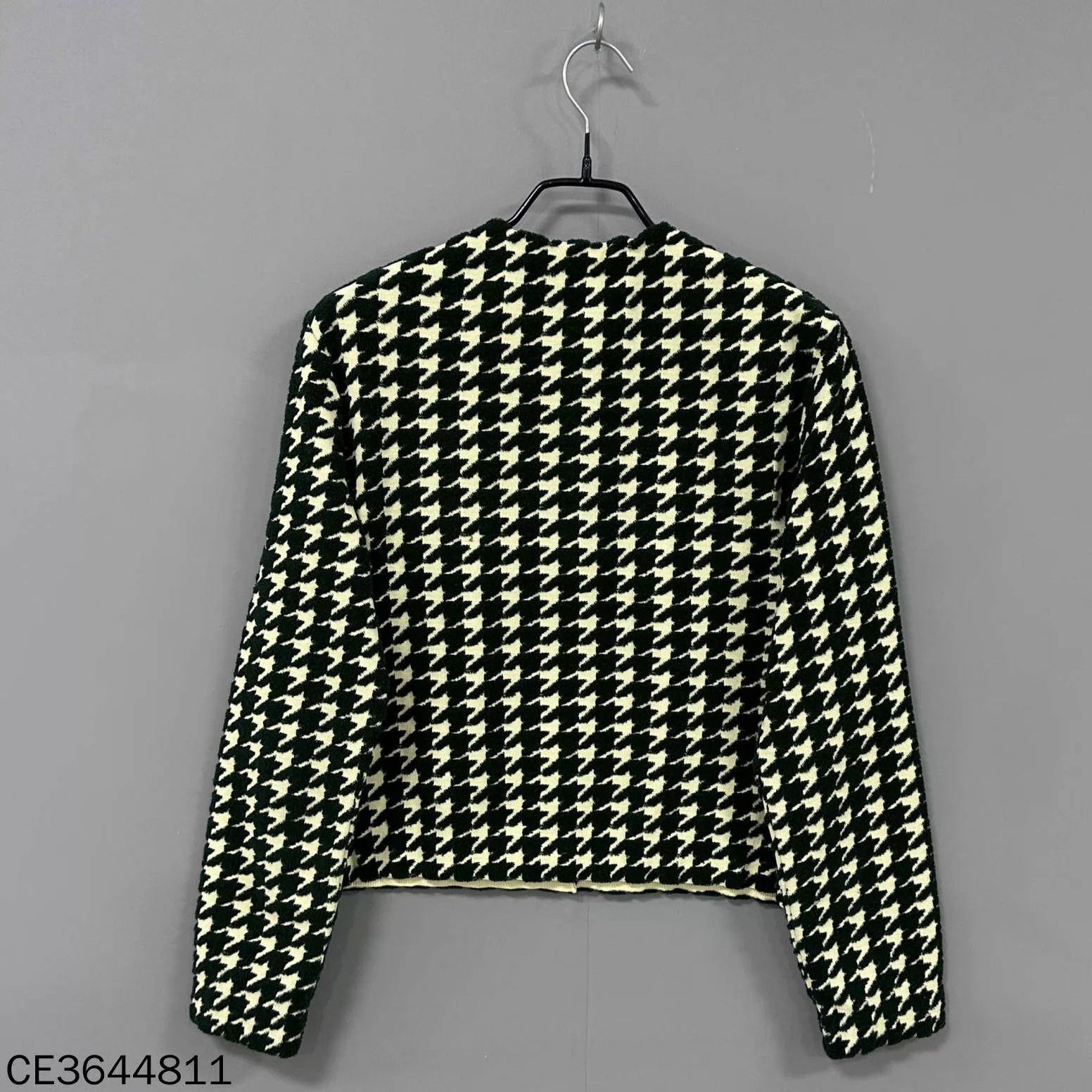 Burberry Burberry Dark Green Flocked Check Sweaters Size M Size S / US 4 / IT 40 - 3 Thumbnail