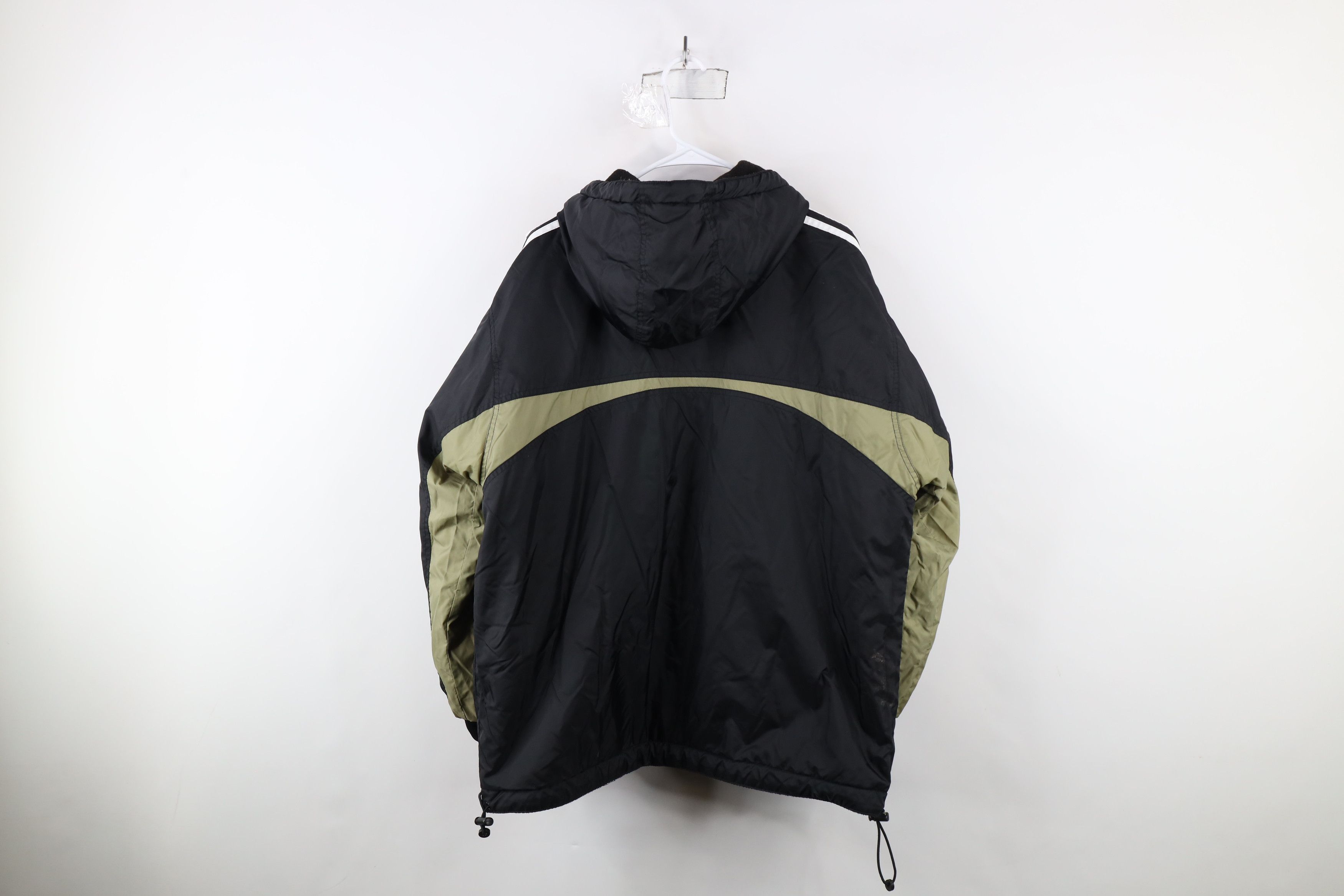 Adidas × Vintage Vintage 90s Adidas Spell Out Reversible Hooded Jacket Size US L / EU 52-54 / 3 - 15 Thumbnail