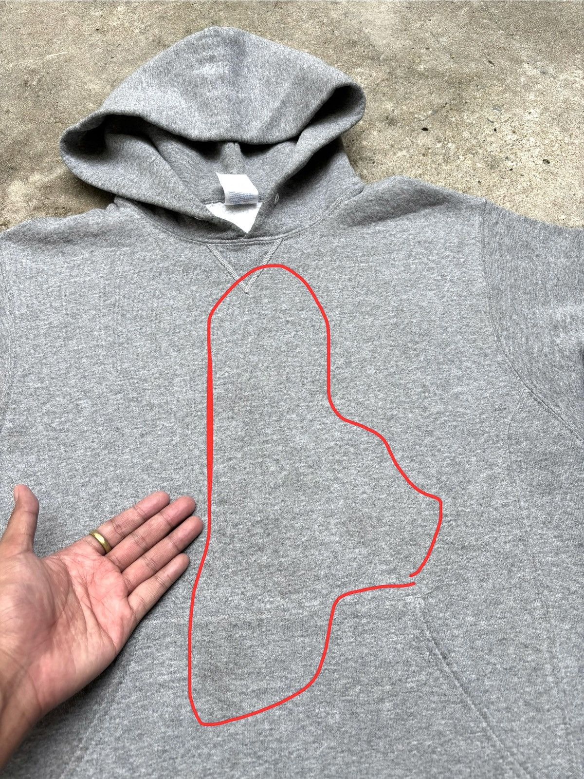 Vintage Vintage Grey Russell Athletic Hoodie Blank Size US M / EU 48-50 / 2 - 8 Thumbnail
