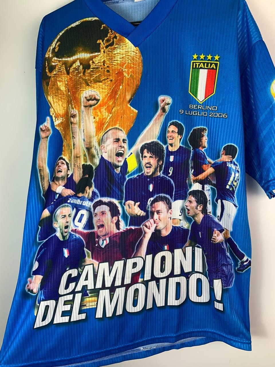 Vintage Italy Berlino 9 Luglio 2006 Soccer Shirt Campioni Del Mondo Size US XL / EU 56 / 4 - 3 Thumbnail