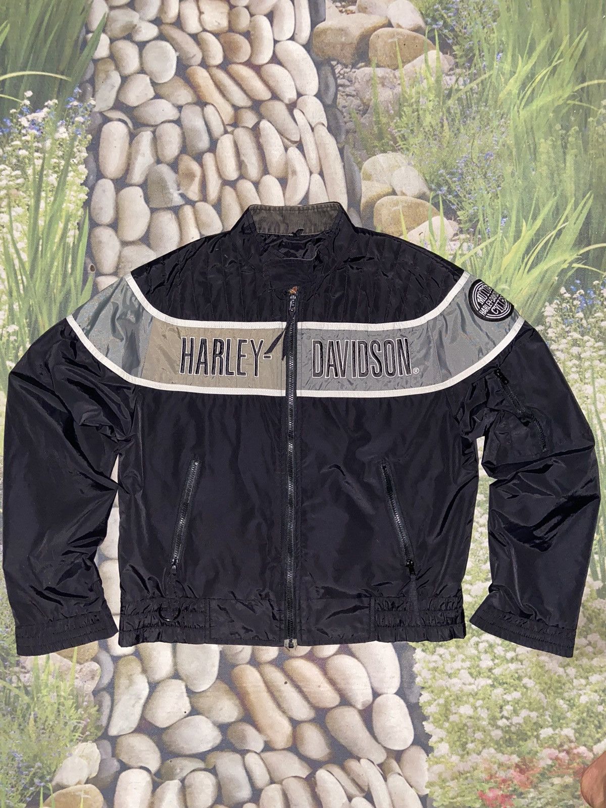 Orders Harley Davidson Riders VTG Racing Light Nylon Jacket Size Large