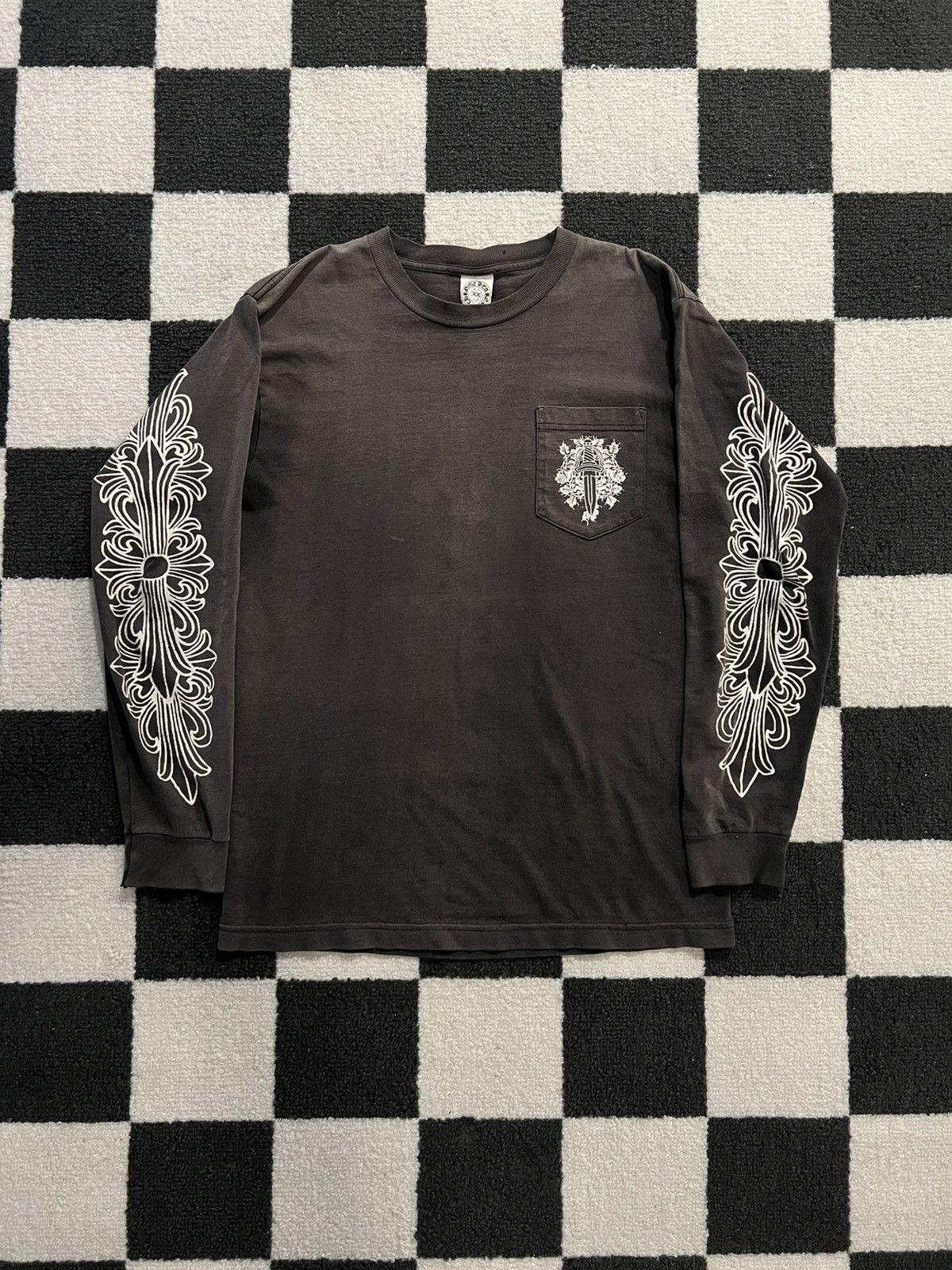Chrome Hearts × Vintage Vintage Chrome Hearts Floral Faded Longsleeve Size US M / EU 48-50 / 2 - 2 Thumbnail