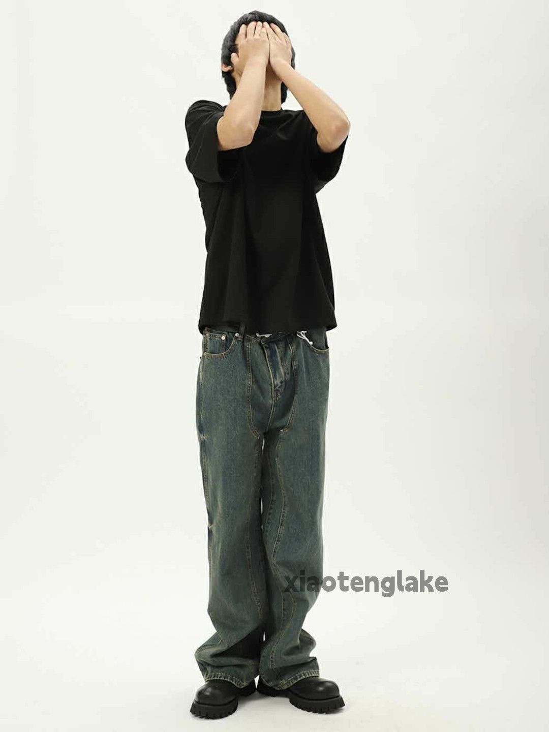 loose baggy washed faded skate hiphop carpenter jeans
