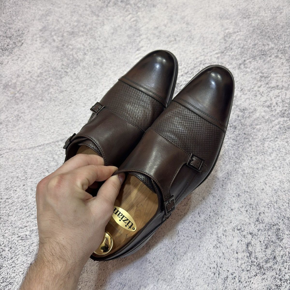 Hugo Boss Hugo Boss Dark Brown Welted Double Monk Shoes US9 UK8 EU42 Size US 9 / EU 42 - 10 Thumbnail