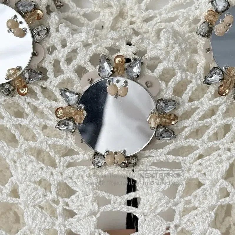 Miu Miu Miu Miu White Cotton Blend Sweater . Size L / US 10 / IT 46 - 8 Thumbnail