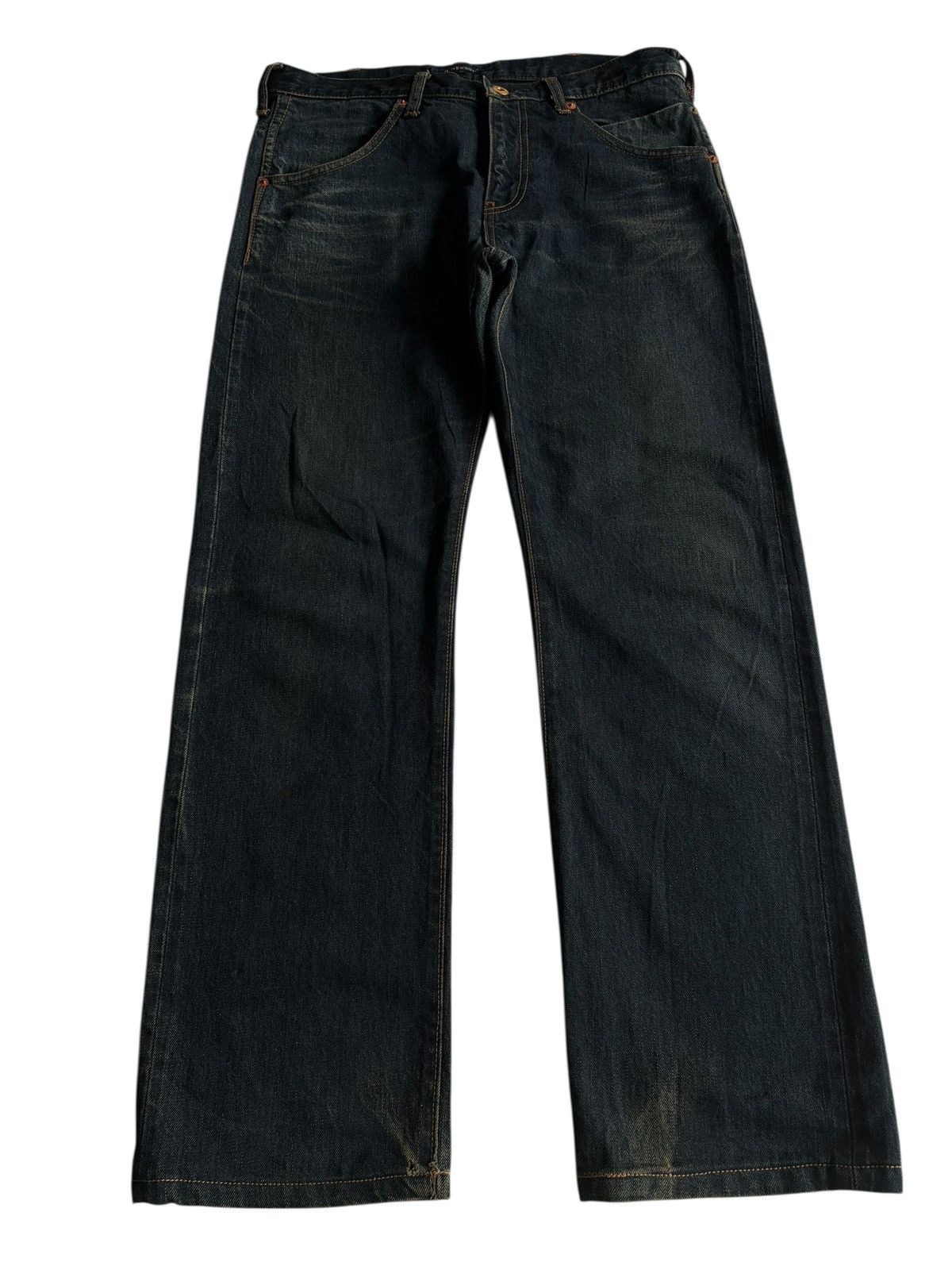 R.Newbold R.NEWBOLD SELVEDGE BUCKLE BACK JAPANESE DISTRESSED DENIM Size US 32 / EU 48 - 2 Thumbnail