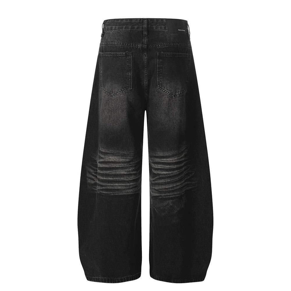 Vintage American retro men's washed distressed punk scimitar jeans Size US 32 / EU 48 - 2 Thumbnail