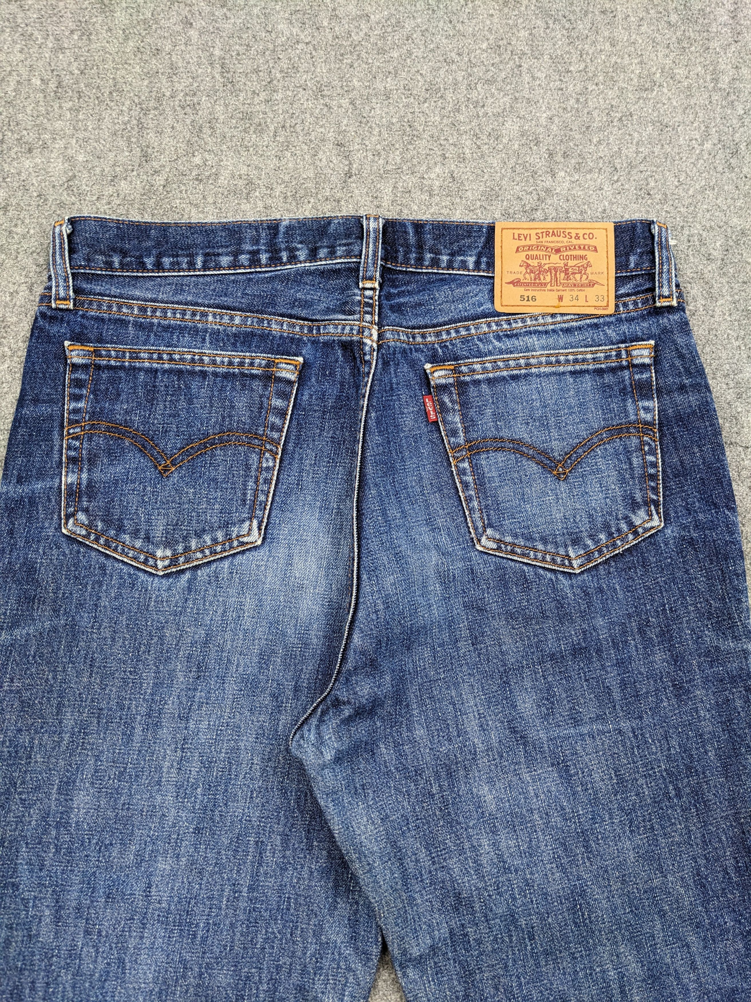 Levi's × Vintage Vintage 90s Levis 516 Bootcut Blue Jeans DJ0030Z Size US 32 / EU 48 - 4 Thumbnail