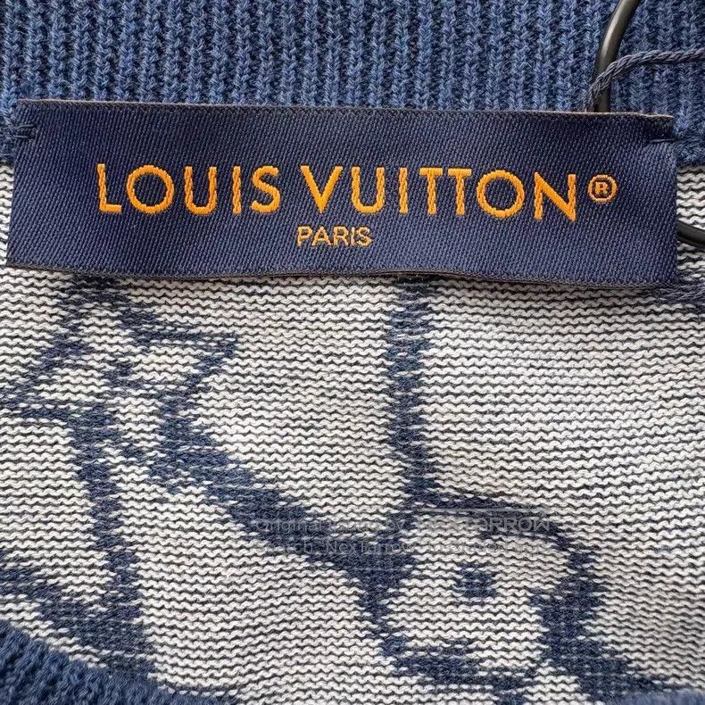 Louis Vuitton Louis Vuitton Fishnet printed ribbed crew neck short sleev Size US L / EU 52-54 / 3 - 3 Thumbnail