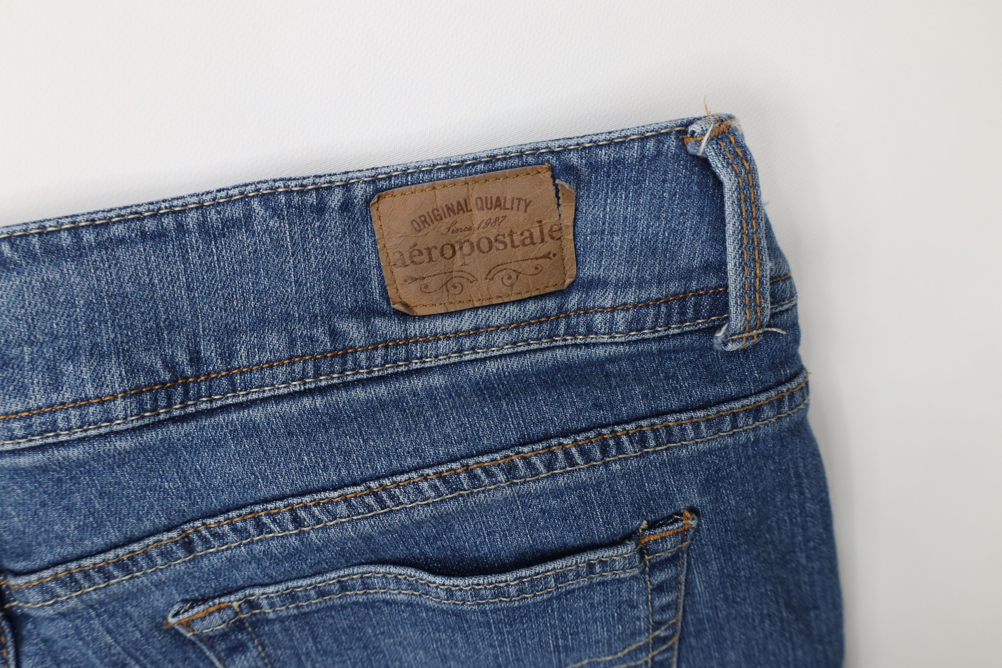 Aeropostale Vintage Y2K Aeropostale Faded Babydoll Flared Wide Leg Jeans Size 38" / US 16 / IT 52 - 13 Thumbnail