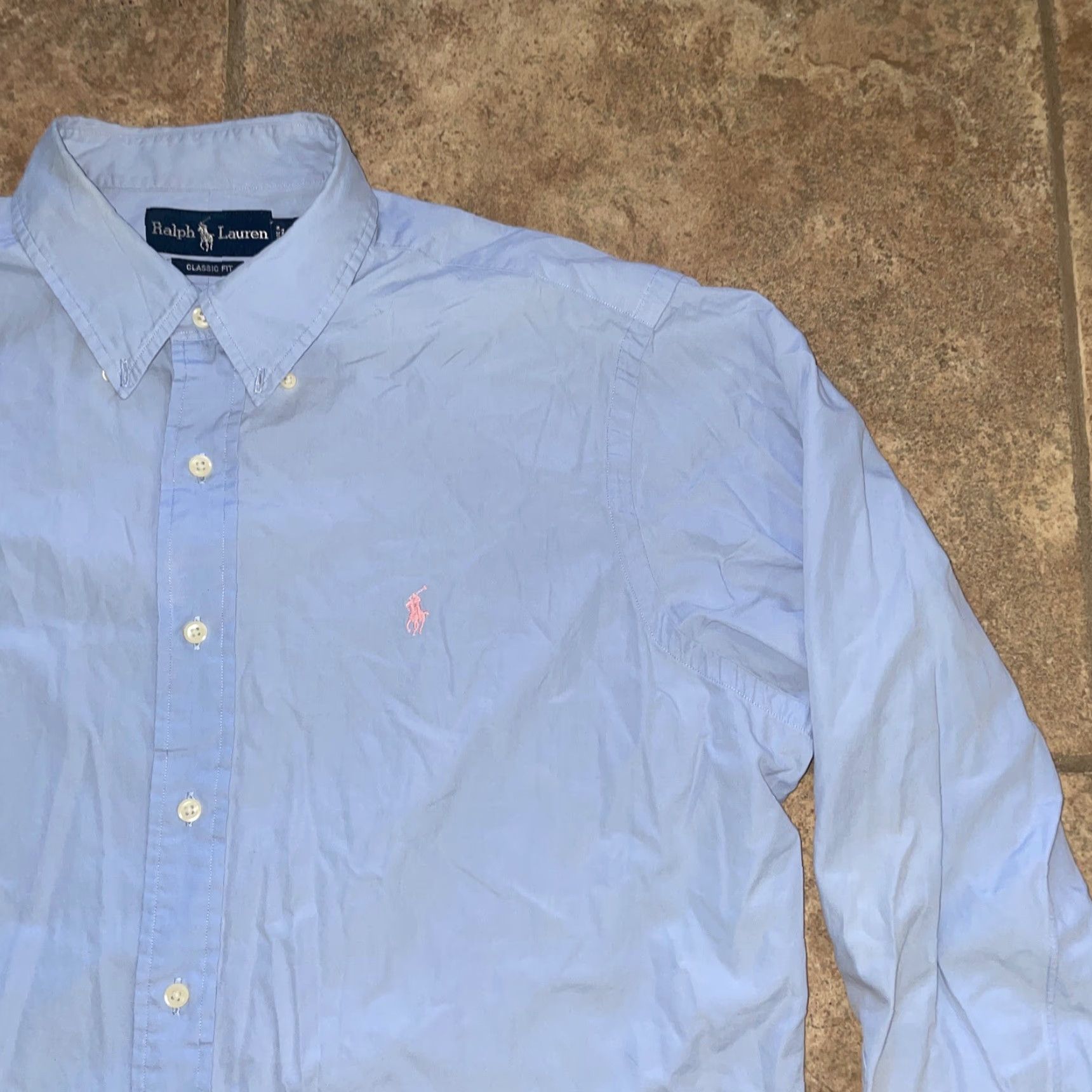 Ralph Lauren Ralph Lauren Button-Down Shirt XL Men Classic Fit Blue Long Sleeve Size XL Size US XL / EU 56 / 4 - 2 Thumbnail